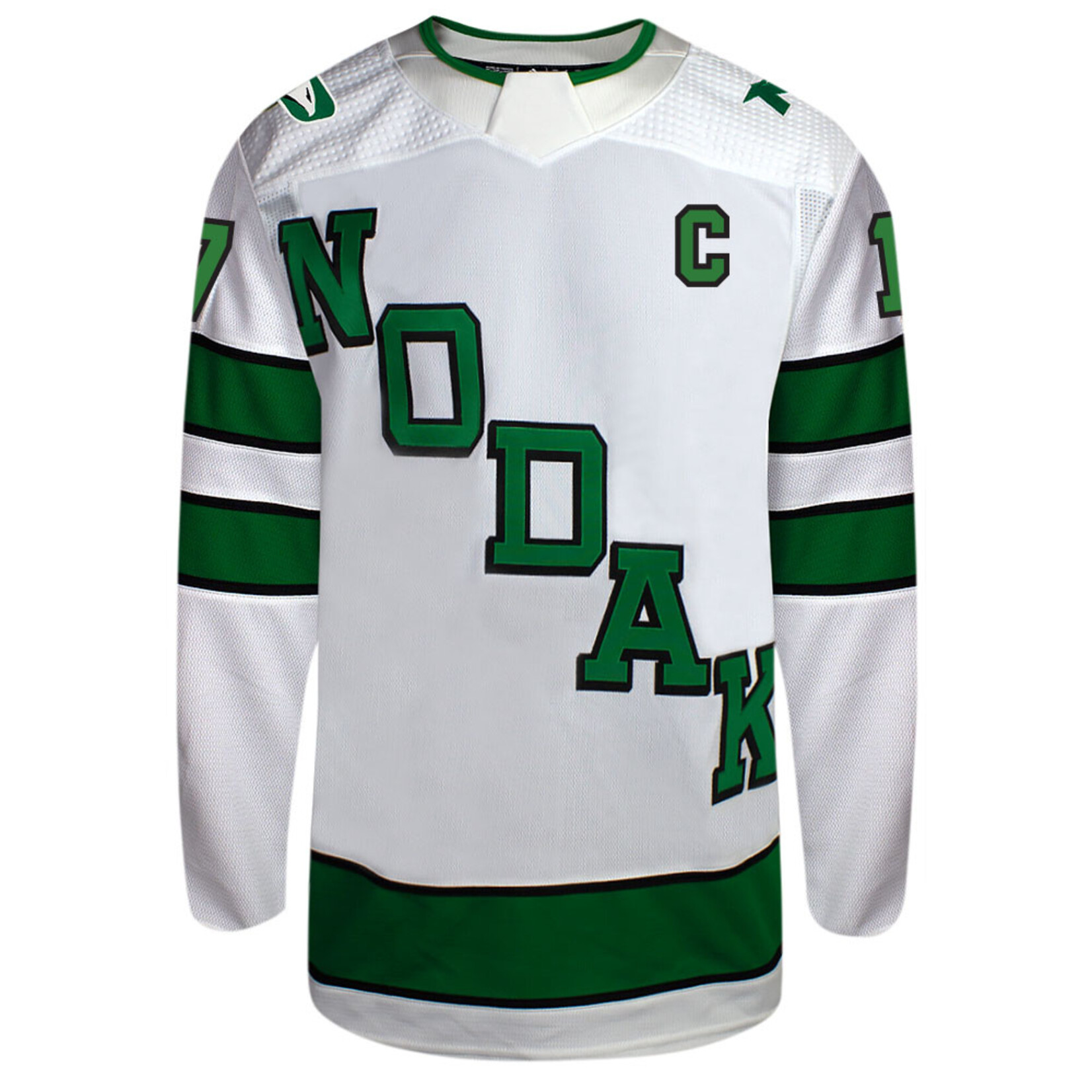 Adidas #17 Riese Gaber Authentic North Dakota Hockey Jersey