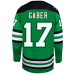 Adidas #17 Riese Gaber Authentic ND Hockey Jersey