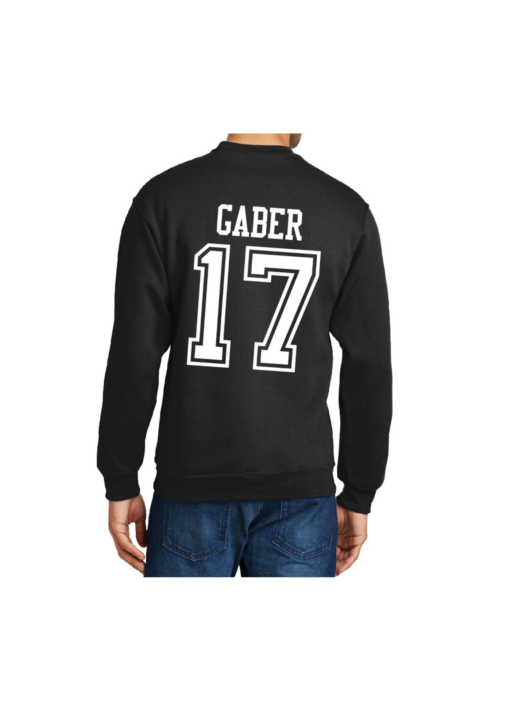 AHUNDYP #17 Riese Gaber North Dakota Hockey Sport Adult Crew