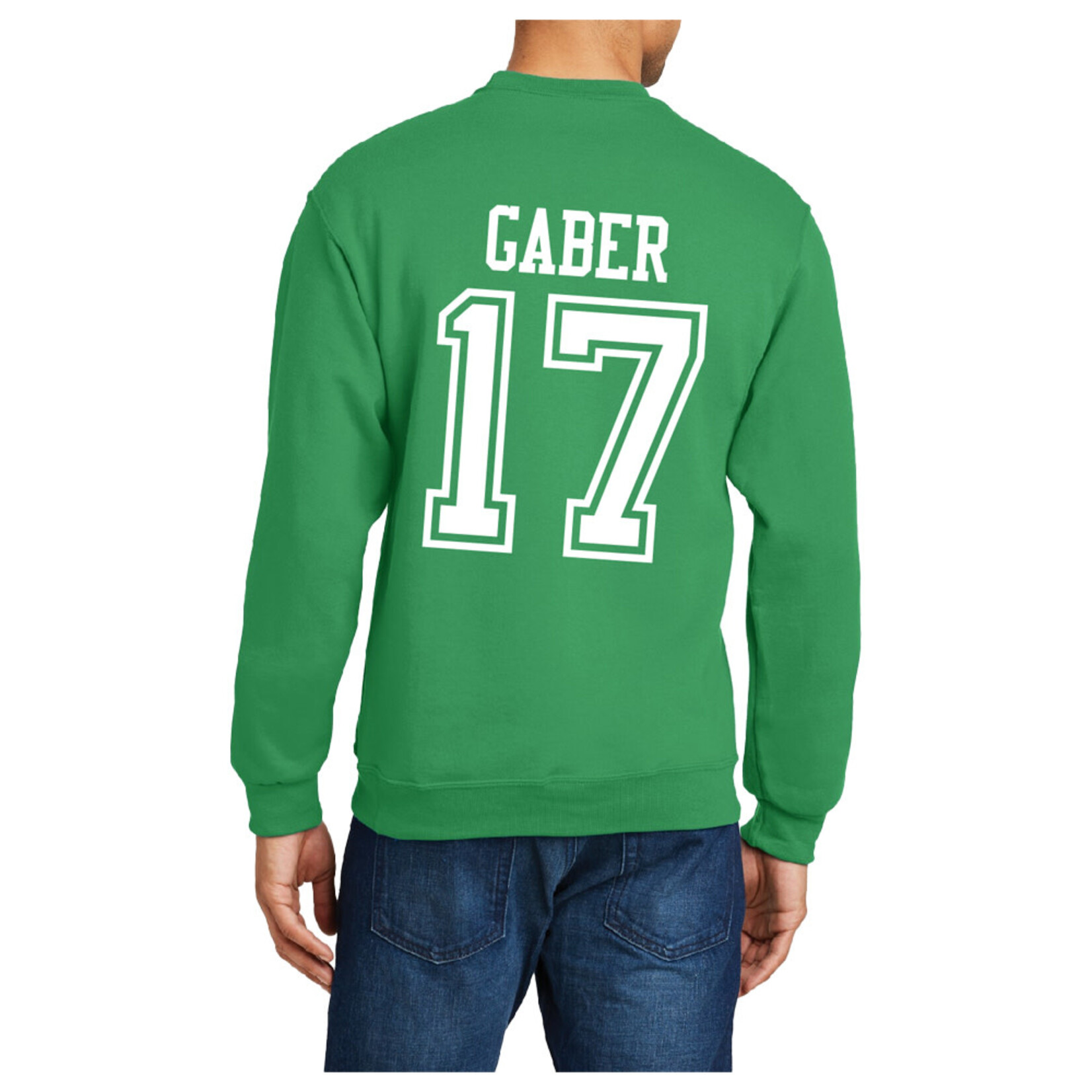 AHUNDYP #17 Riese Gaber North Dakota Hockey Sport Adult Crew