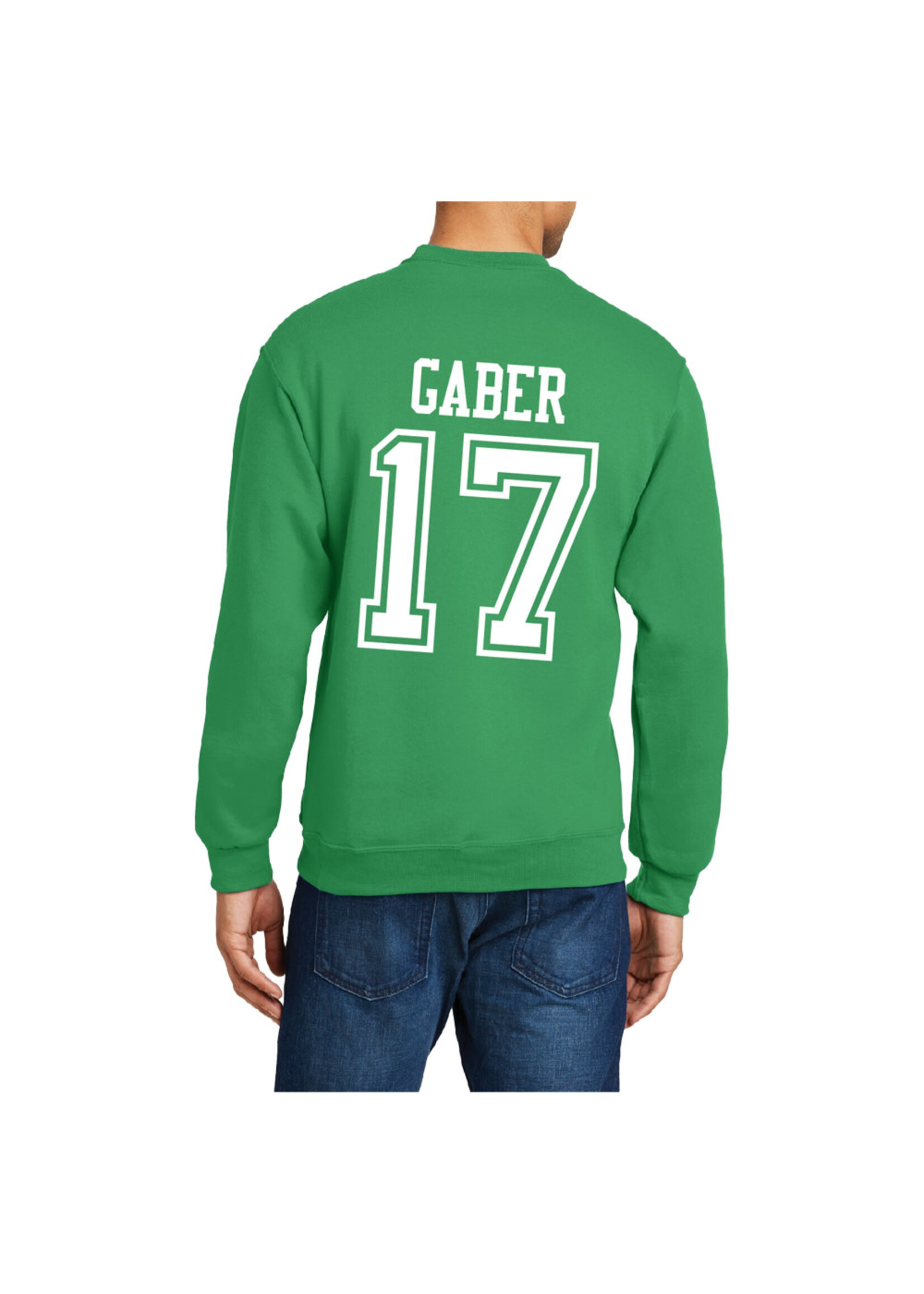 AHUNDYP #17 Riese Gaber North Dakota Hockey Sport Adult Crew