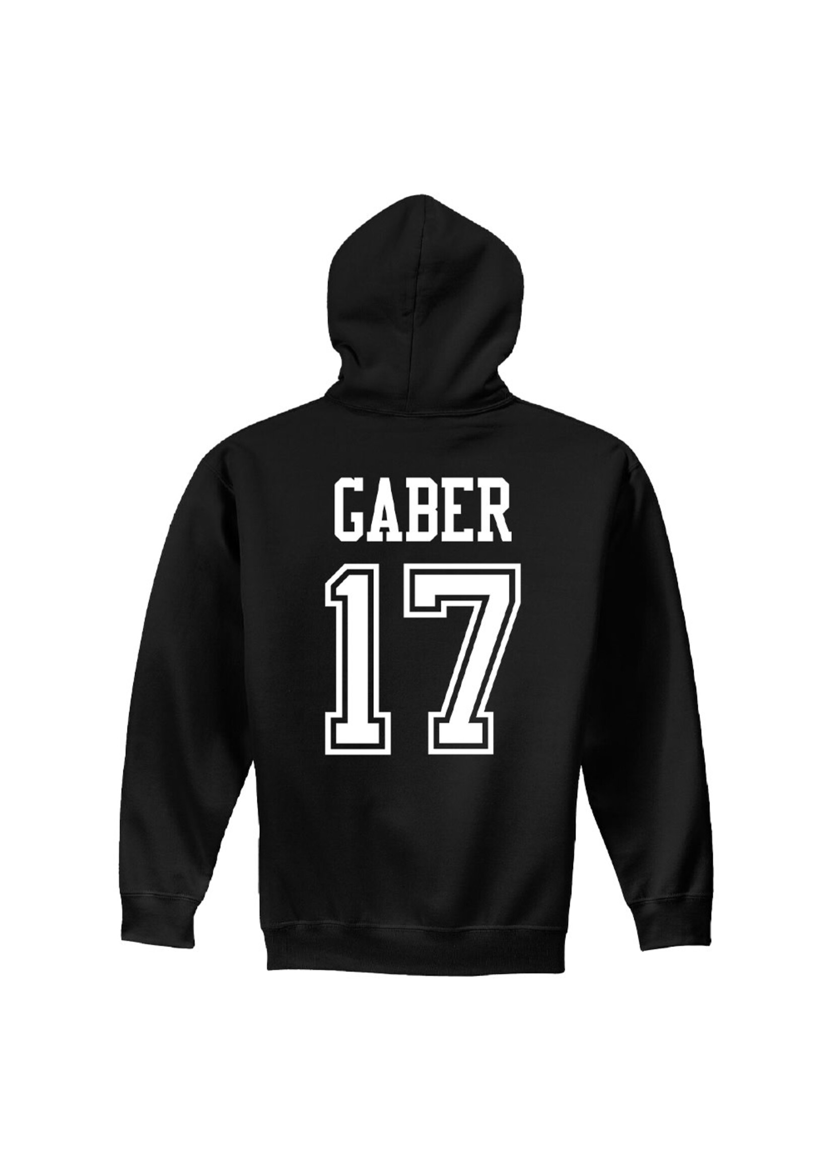 AHUNDYP #17 Riese Gaber North Dakota Hockey Youth Sport Hood