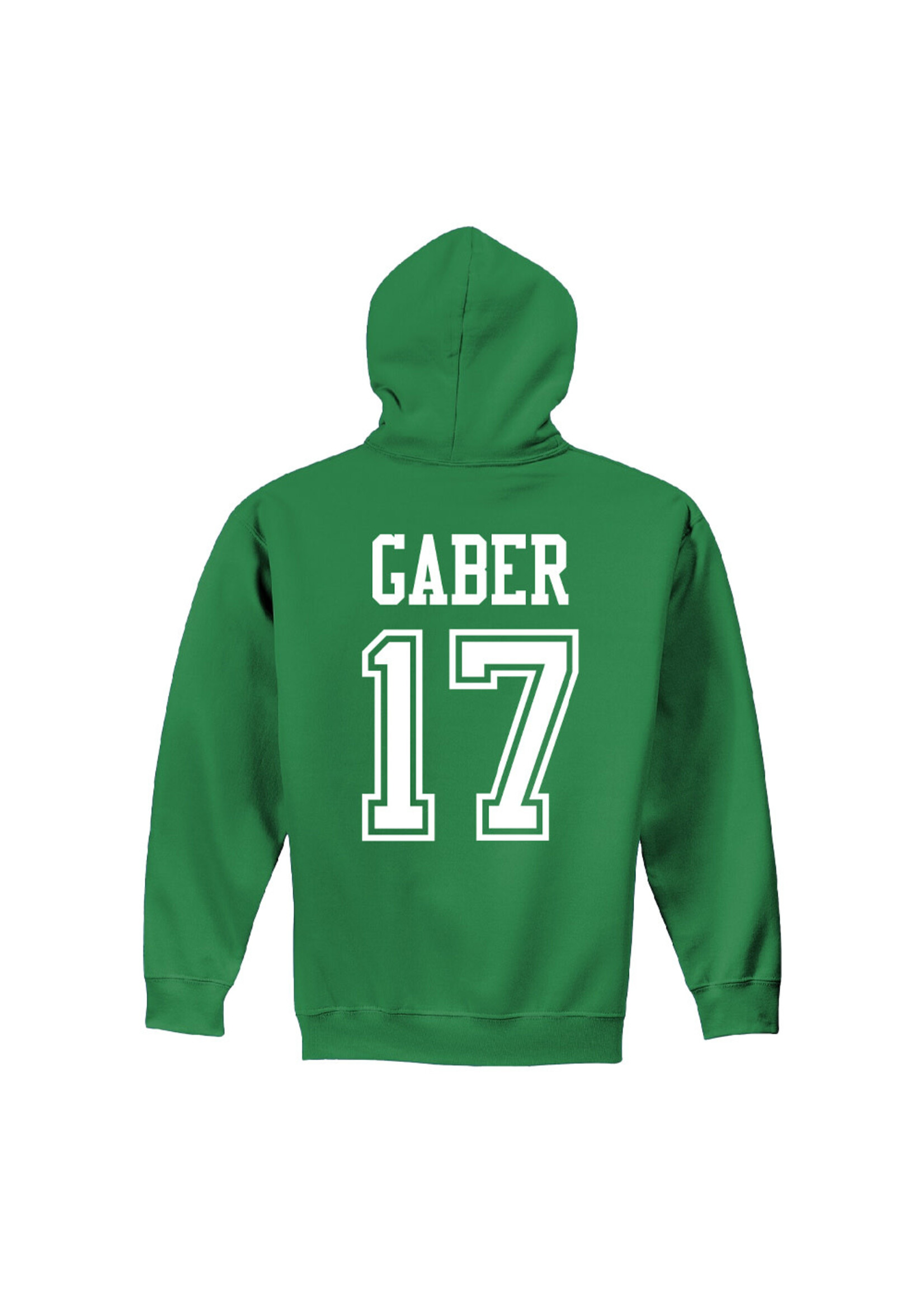 AHUNDYP #17 Riese Gaber North Dakota Hockey Youth Sport Hood