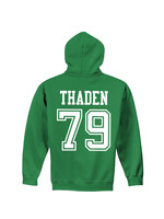 AHUNDYP #79 Trace Thaden North Dakota Football Sport Youth Hood