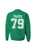 AHUNDYP #79 Trace Thaden North Dakota Football Sport Adult Crew