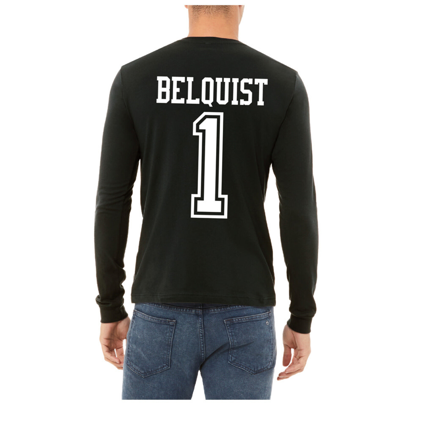 AHUNDYP #1 Bo Belquist North Dakota Football Sport Adult Long Sleeve