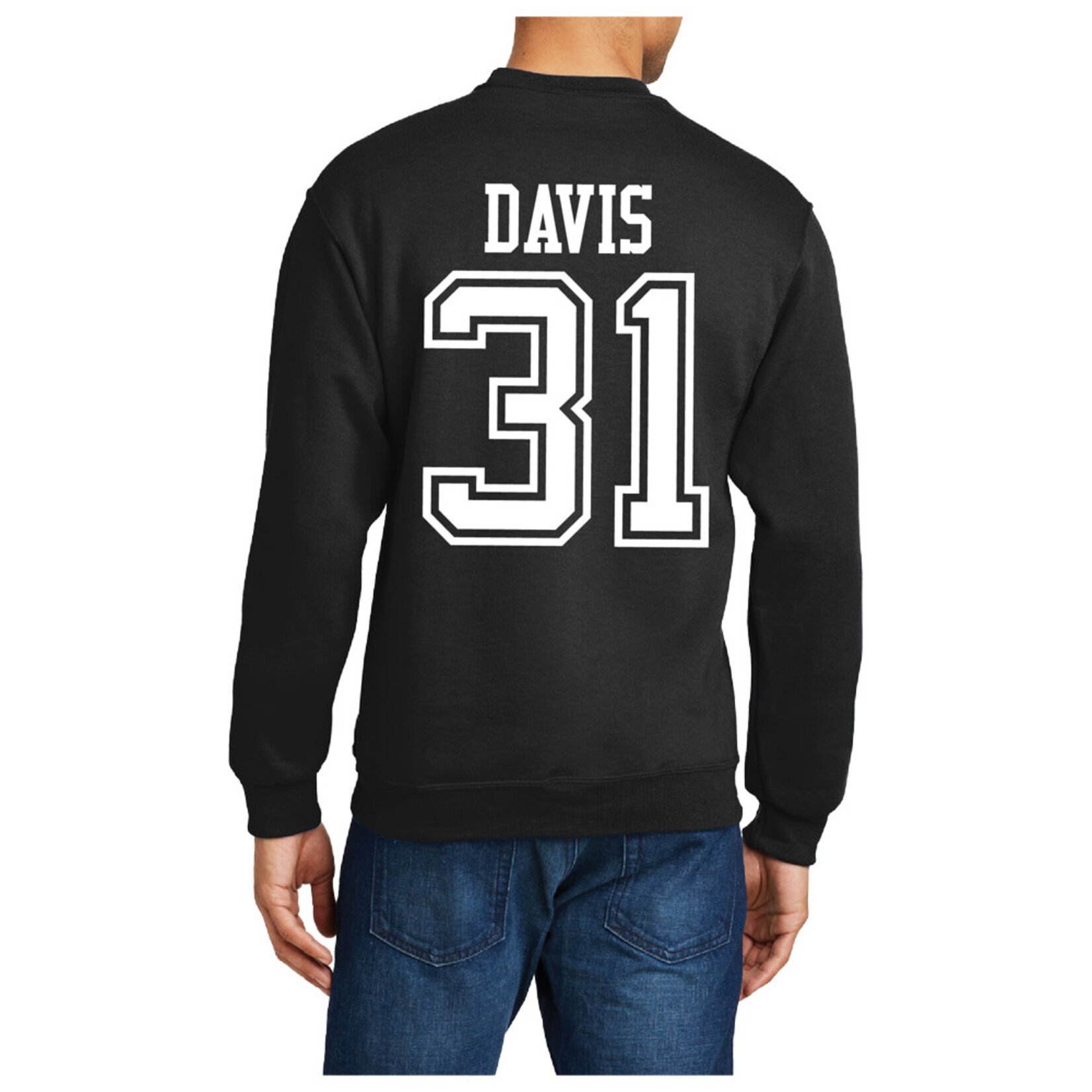 AHUNDYP #31 Cole Davis North Dakota Football Sport Adult Crew