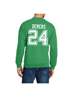AHUNDYP #24 Walker Demers North Dakota Basketball Sport Adult Crew