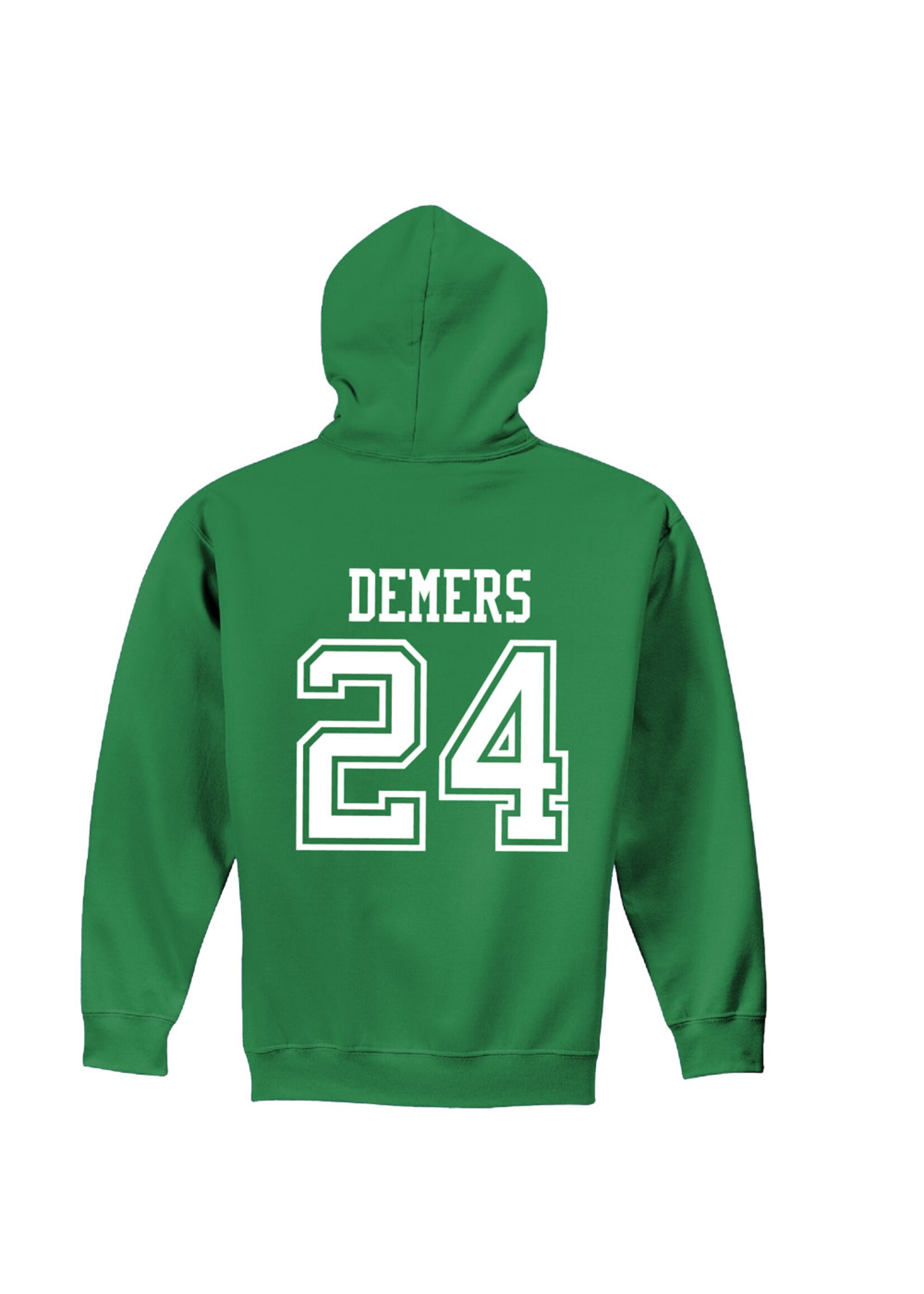 AHUNDYP #24 Walker Demers North Dakota Basketball Sport Adult Hood