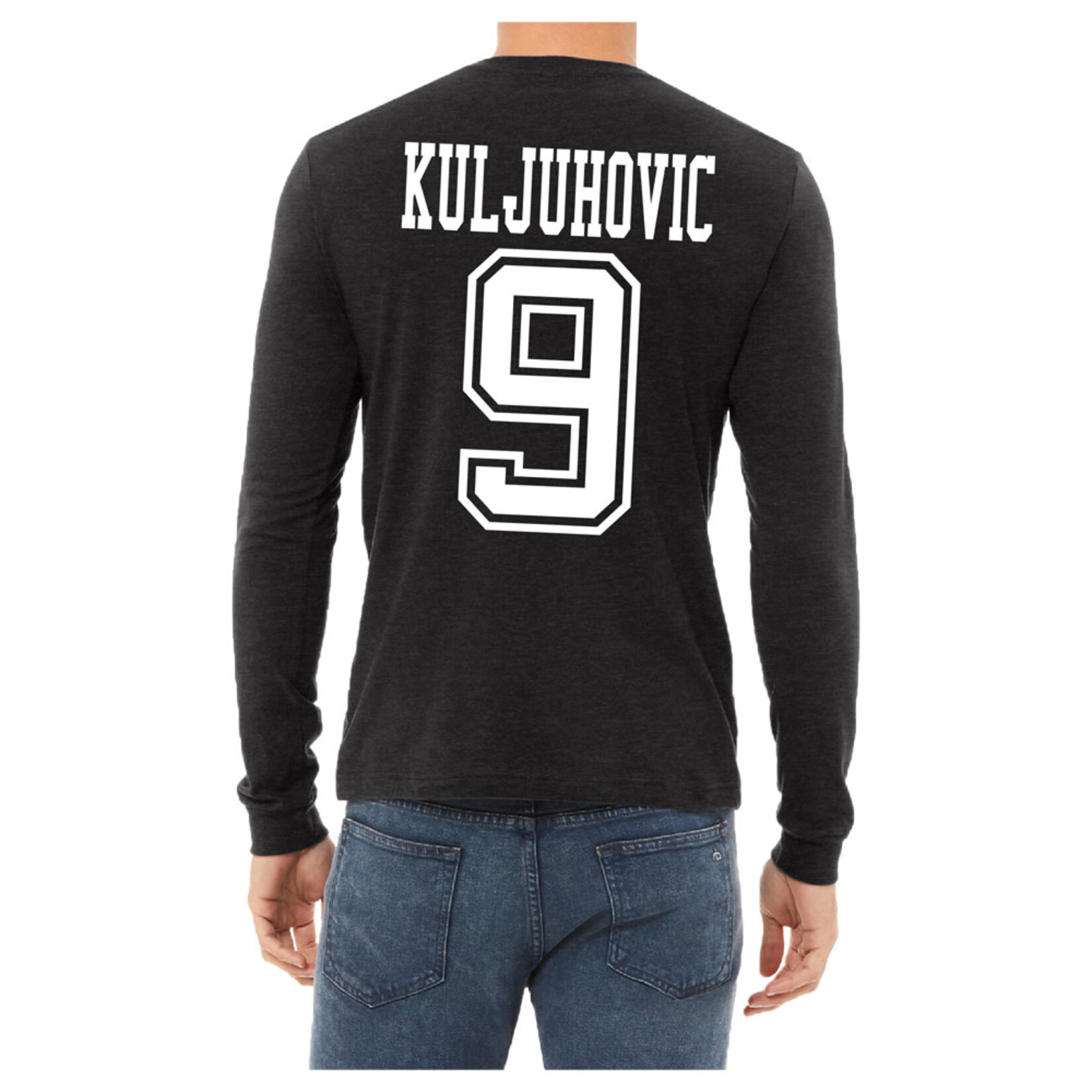 AHUNDYP #9 Amar Kuljuhovic North Dakota Basketball Sport Adult Long Sleeve