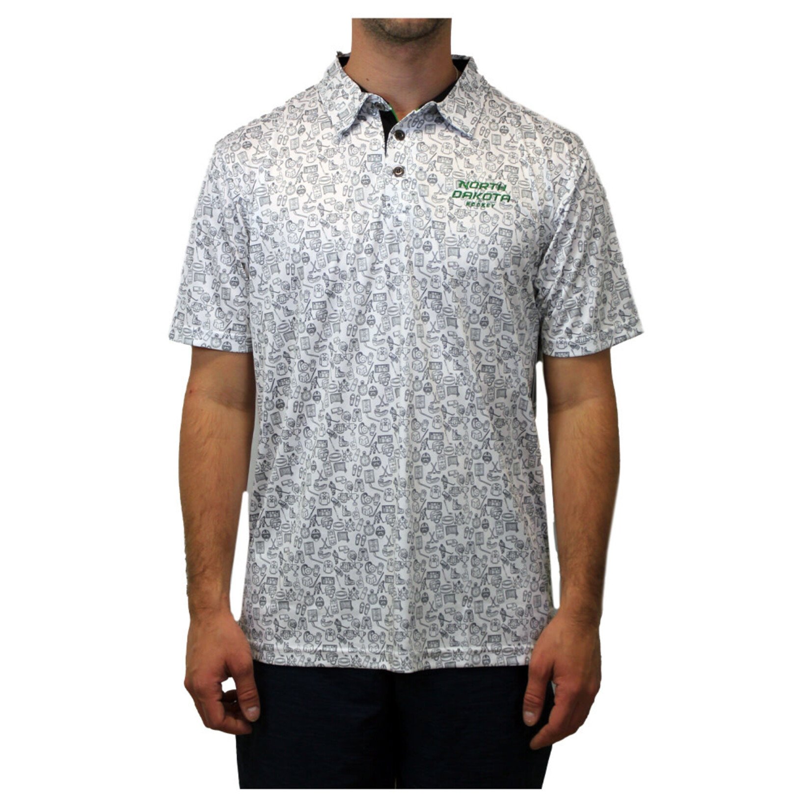 Colosseum Athletics All Over Hockey Print Polo