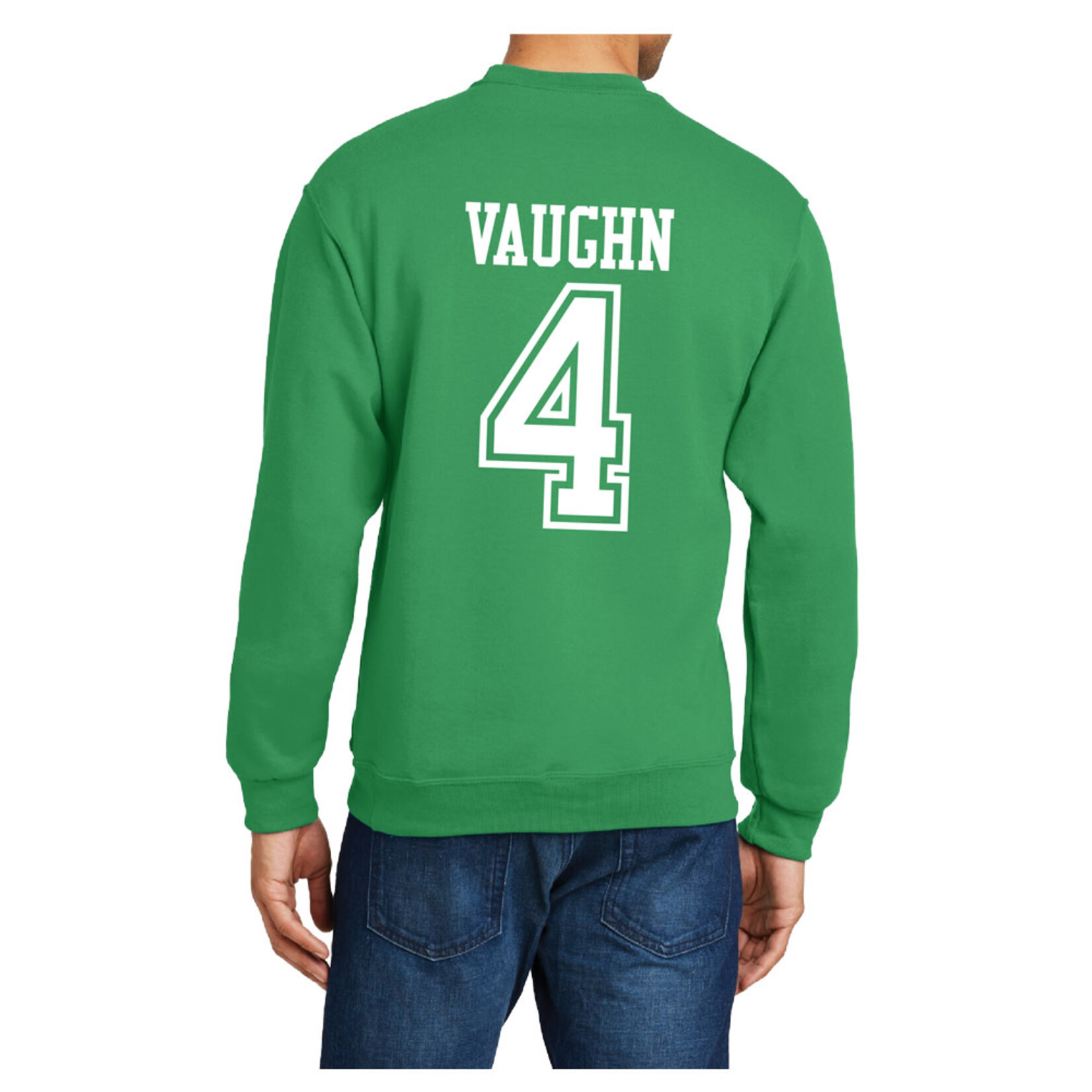 AHUNDYP #4 Quincy Vaughn North Dakota Football Sport Adult Crew