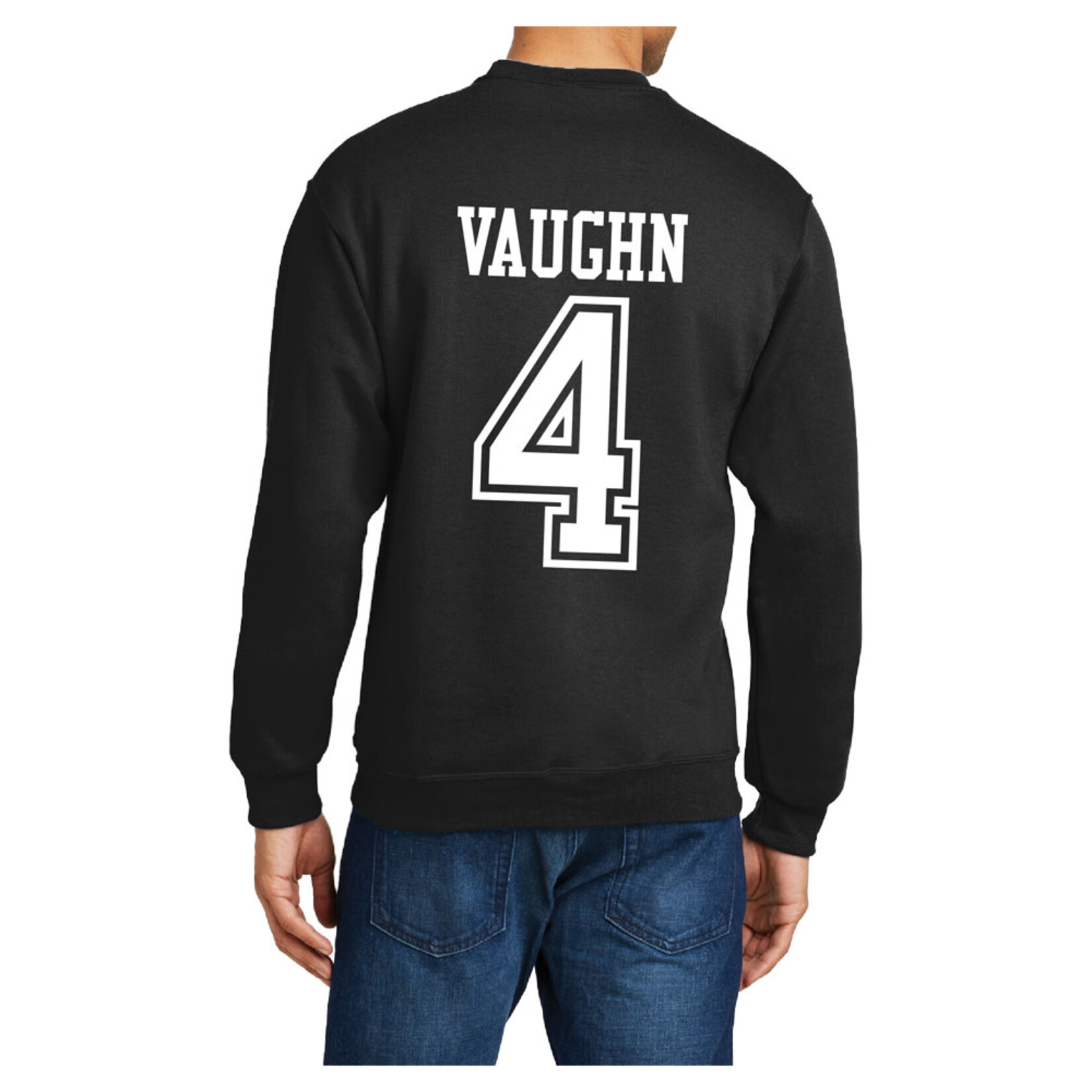 AHUNDYP #4 Quincy Vaughn North Dakota Football Sport Adult Crew