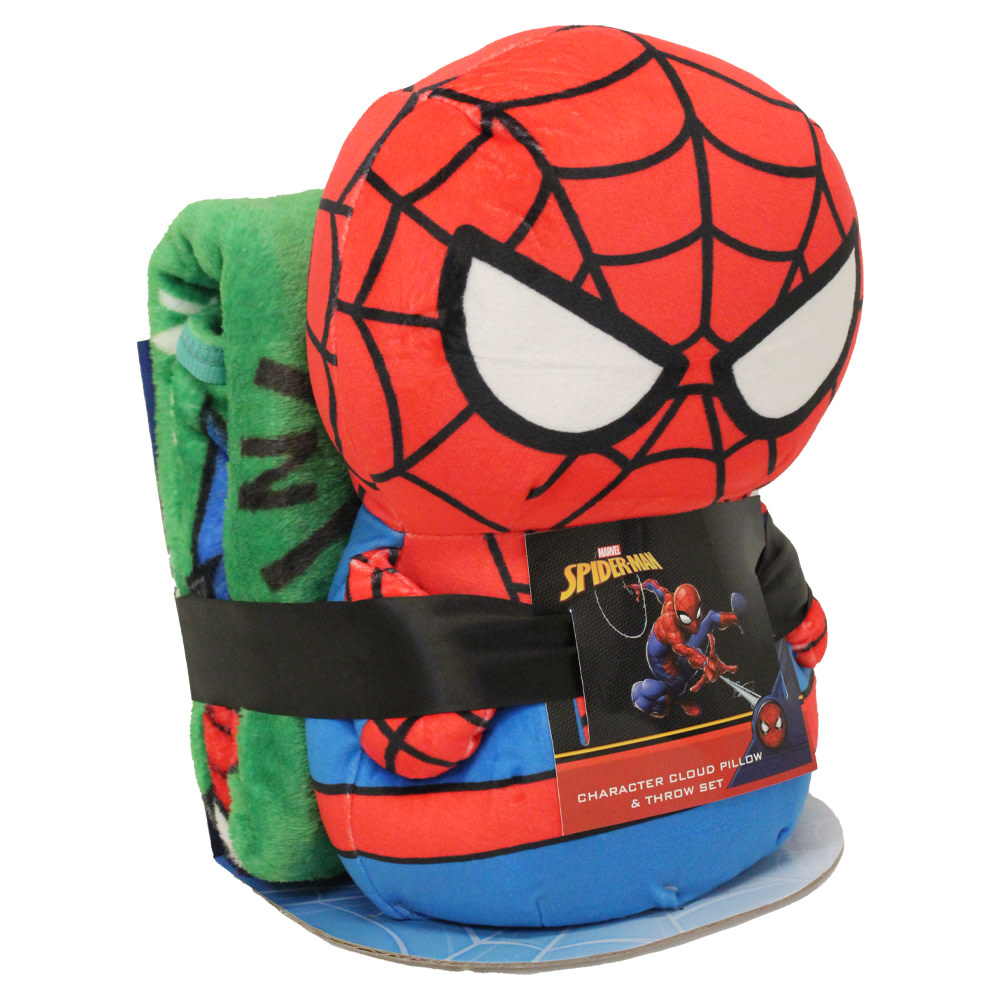 Northwest Licensed Spider-Man Cloud Throw Pillow - 11" Round Plush Decorative Pillow, Officially Licensed Marvel