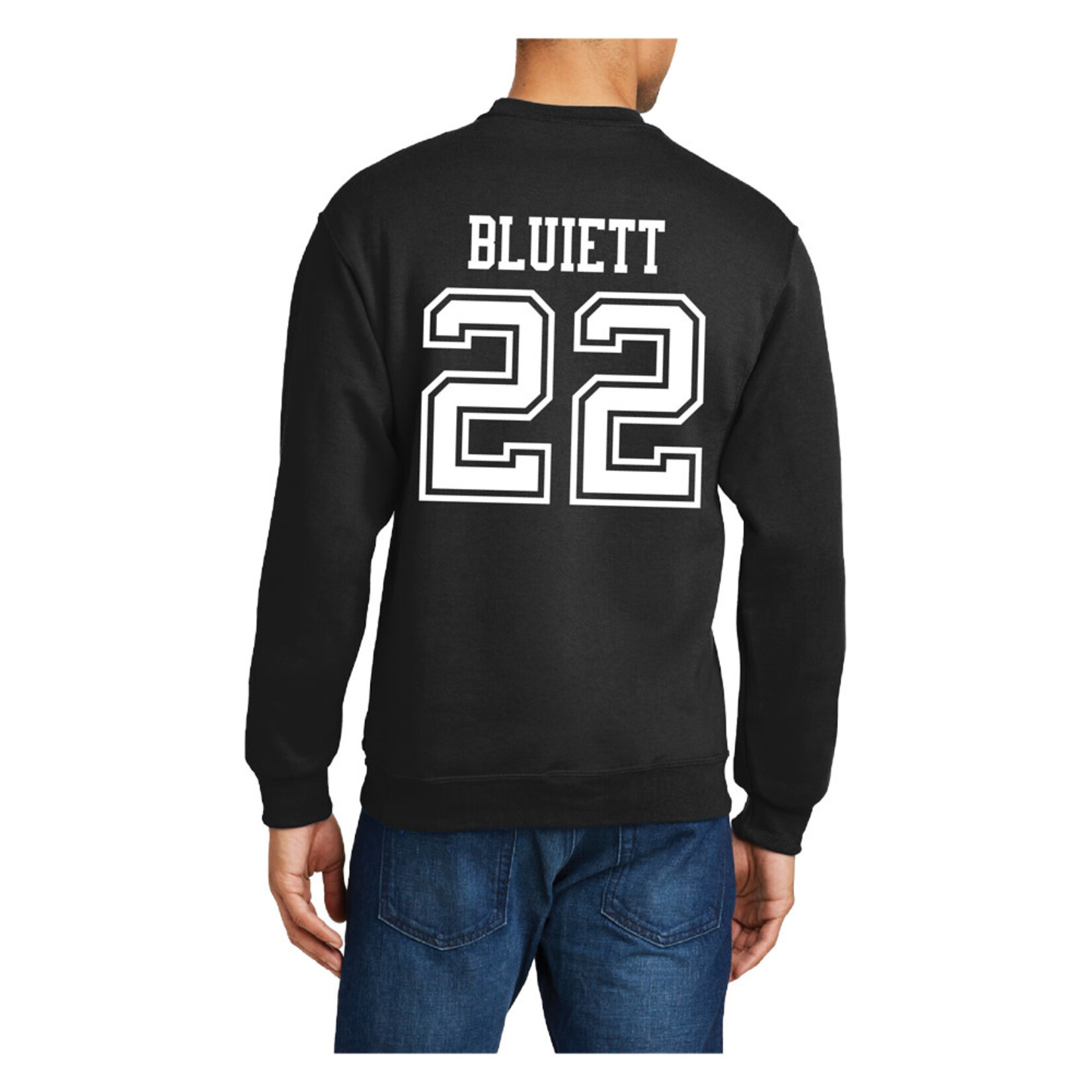 AHUNDYP #22 Antonio Bluiett North Dakota Football Sport Adult Crew