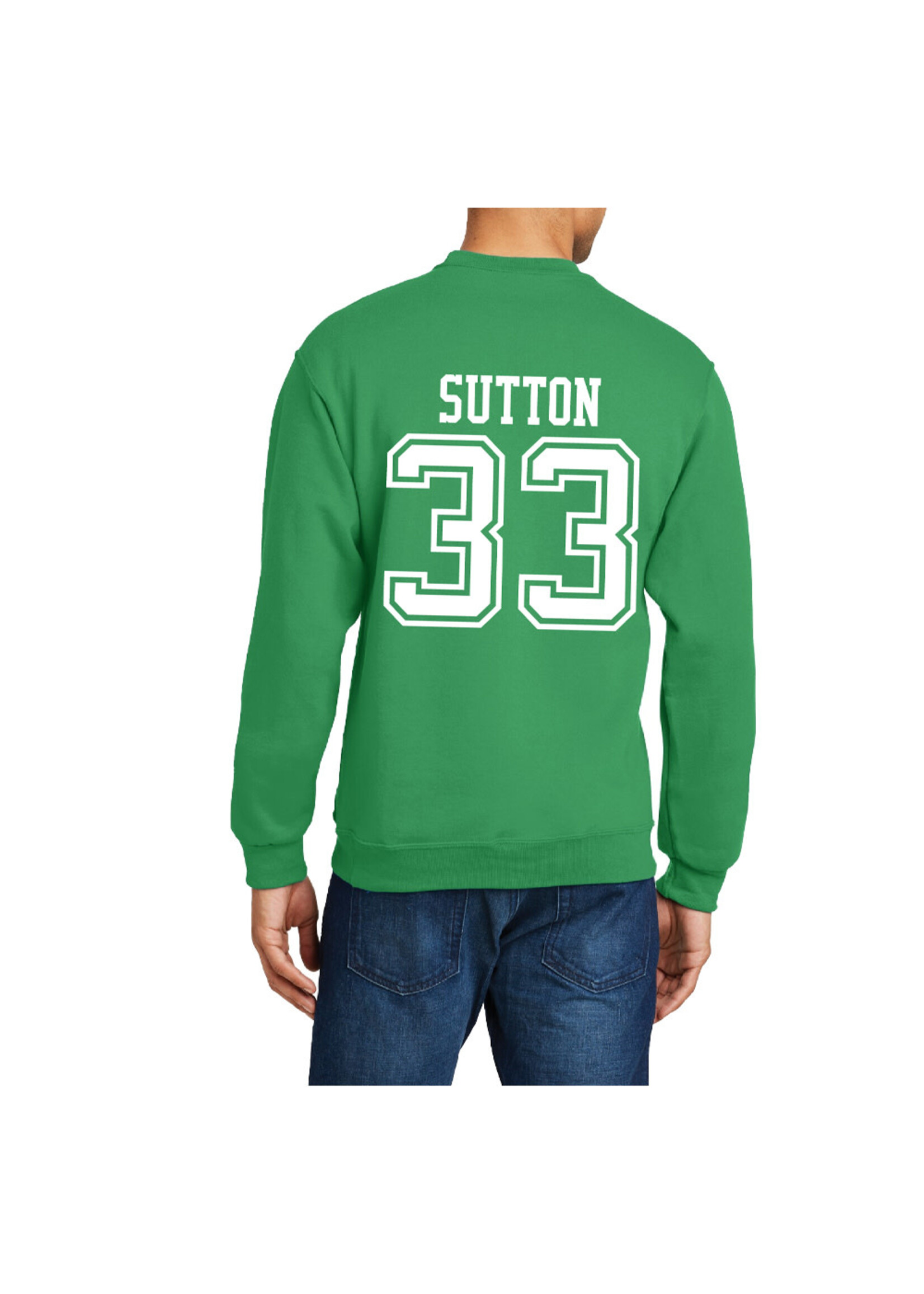 AHUNDYP #33 Jett Sutton North Dakota Football Sport Adult Crew