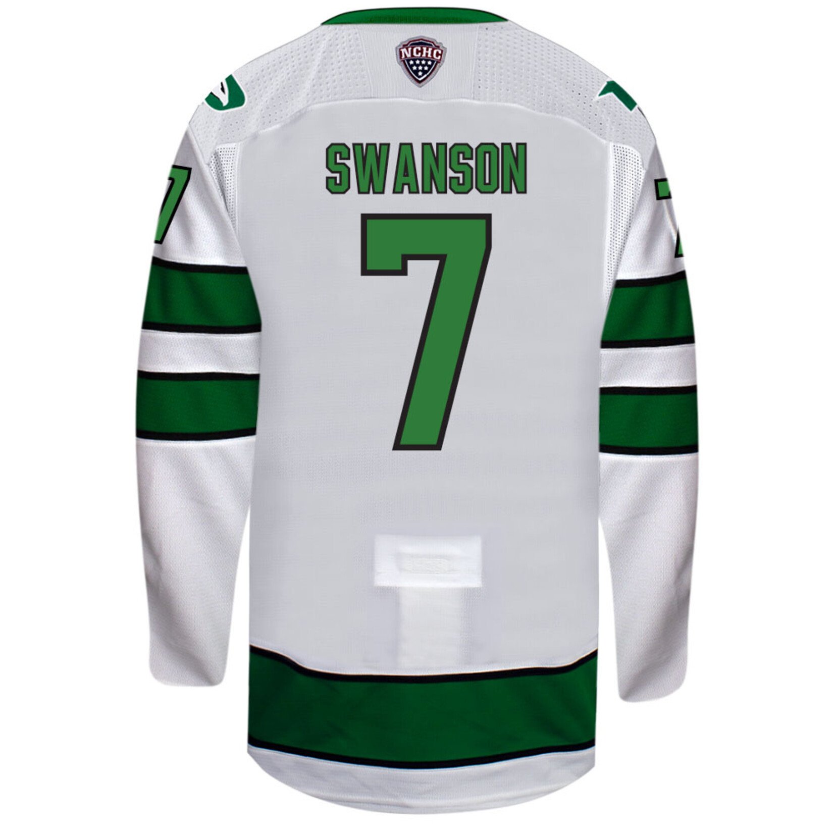 AHUNDYP #7 Mac Swanson Adidas Authentic North Dakota Hockey Jersey