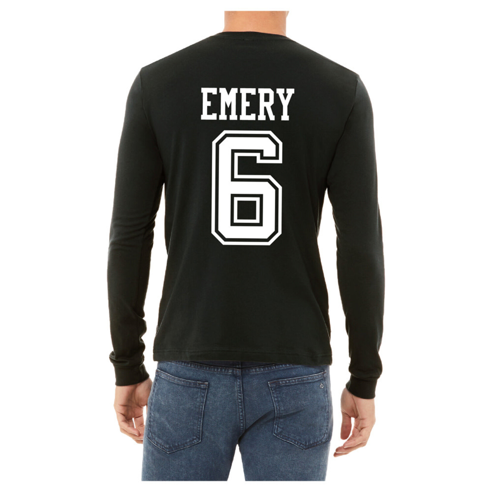 AHUNDYP #6 EJ Emery North Dakota Hockey Sport Adult Long Sleeve