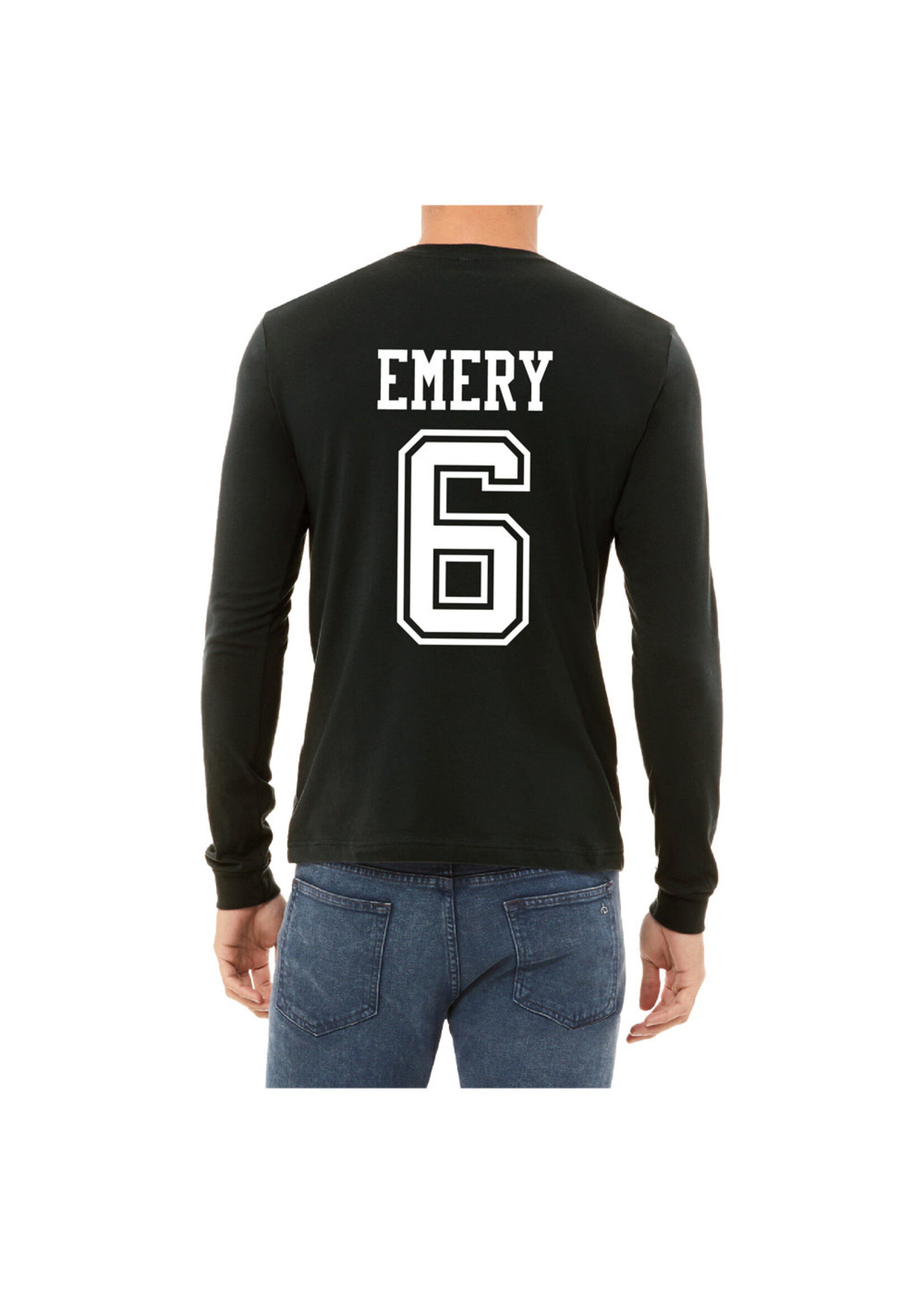 AHUNDYP #6 EJ Emery North Dakota Hockey Sport Adult Long Sleeve