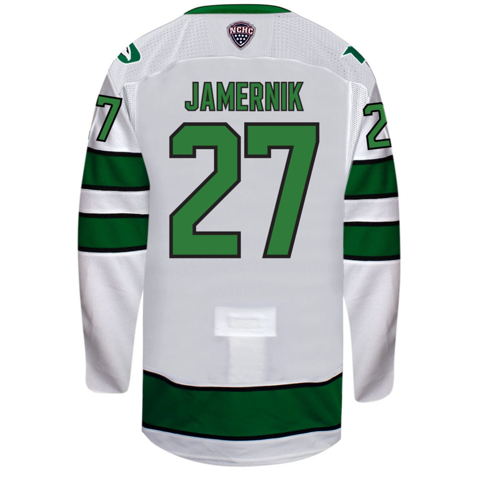 AHUNDYP #27 Louis Jamernik Adidas Authentic North Dakota Hockey Jersey