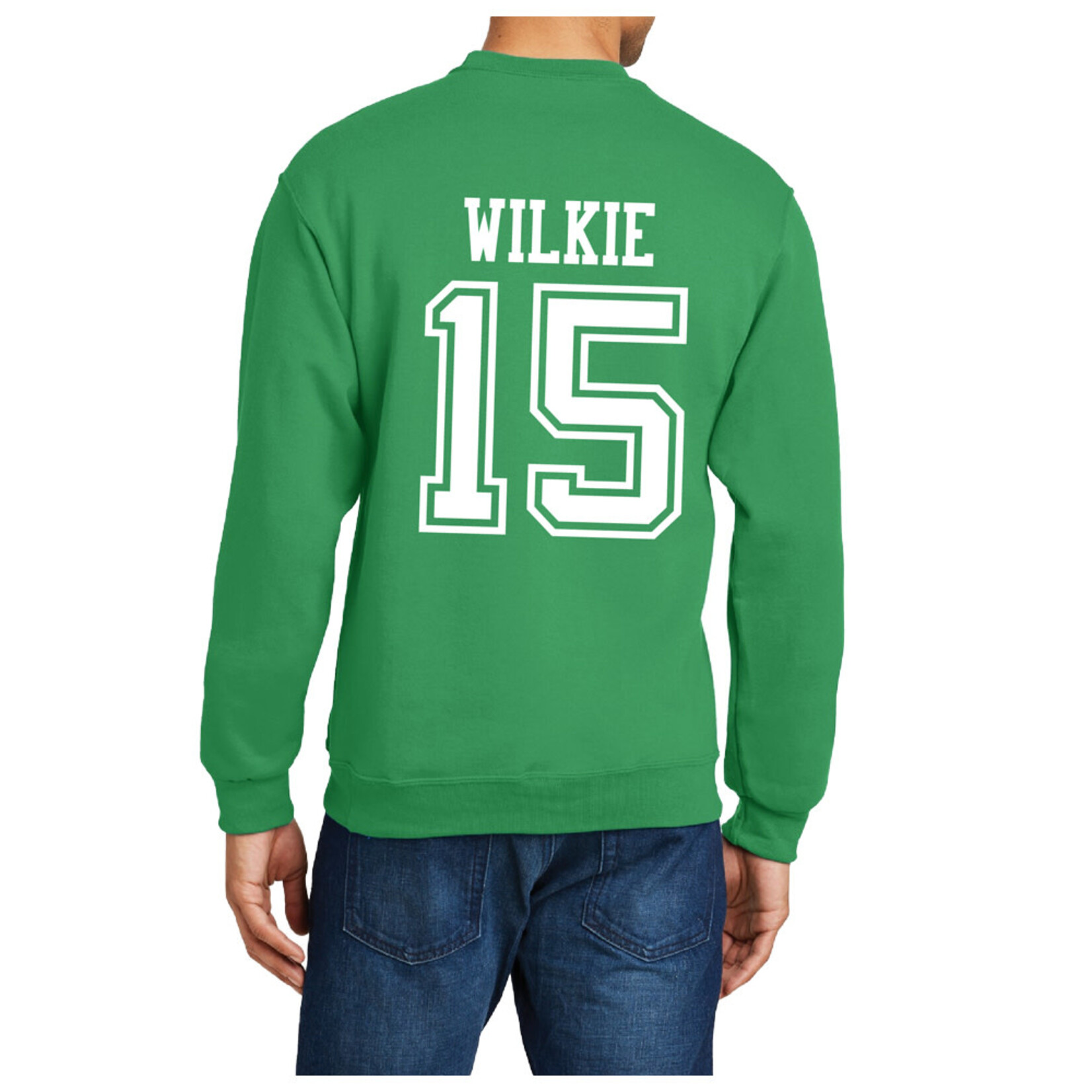 AHUNDYP #15 Carter Wilkie North Dakota Hockey Sport Adult Crew