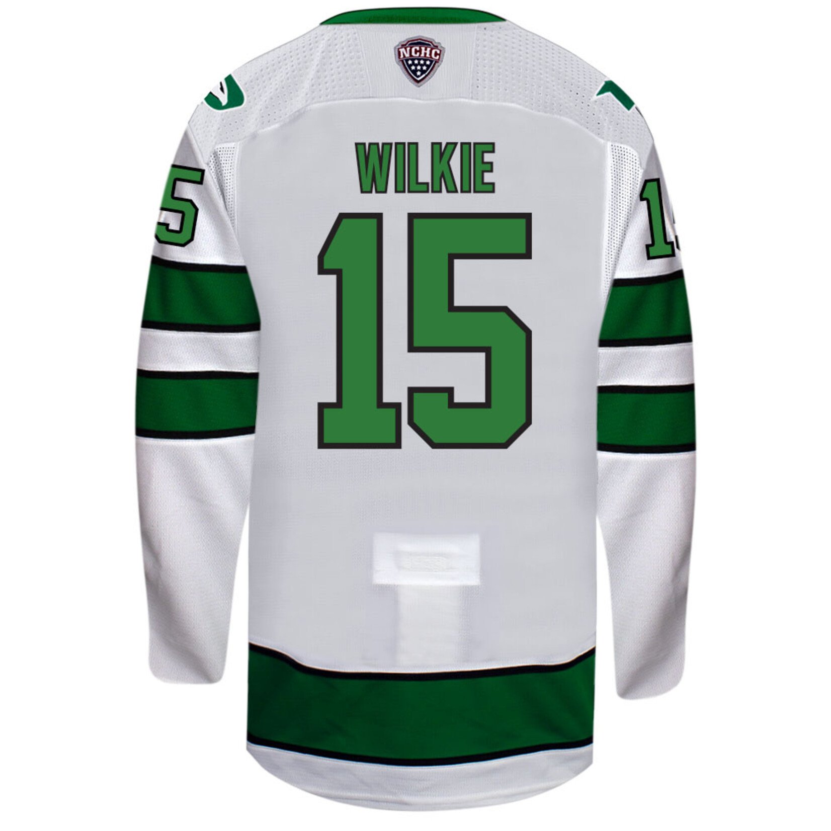 AHUNDYP #15 Carter Wilkie Adidas Authentic North Dakota Hockey Jersey