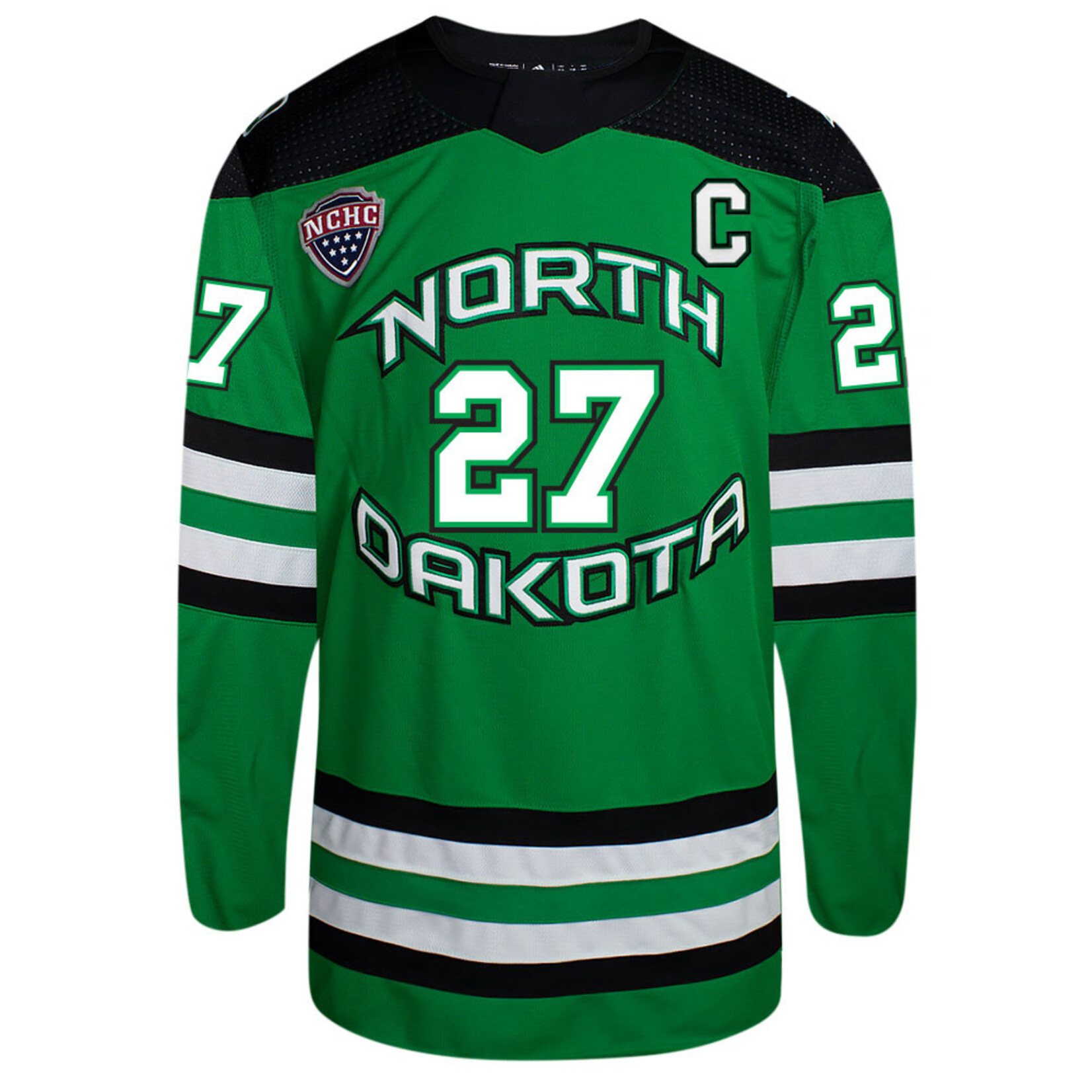 AHUNDYP #27 Louis Jamernik Adidas Authentic North Dakota Hockey Jersey