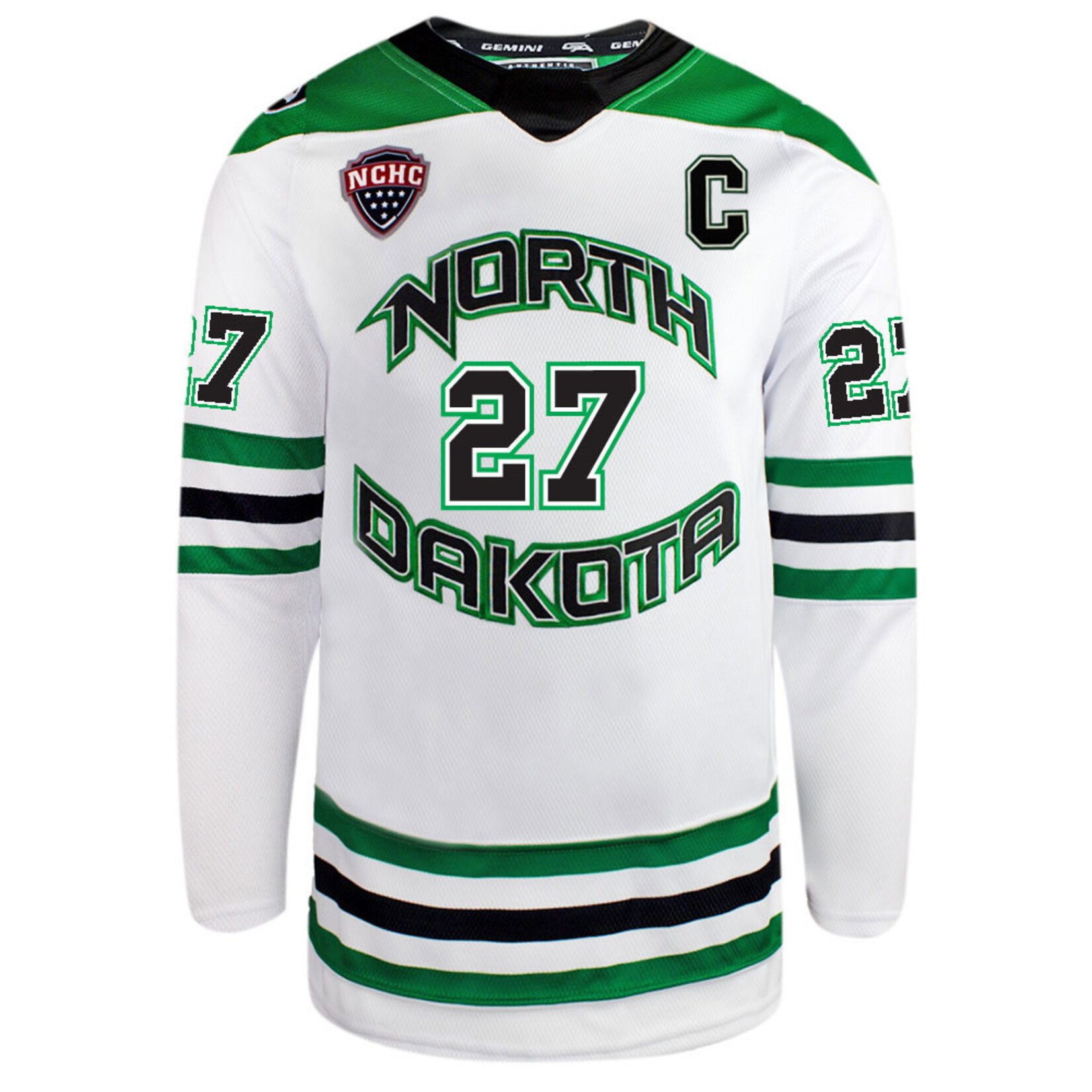 AHUNDYP #27 Louis Jamernik Adidas Authentic North Dakota Hockey Jersey