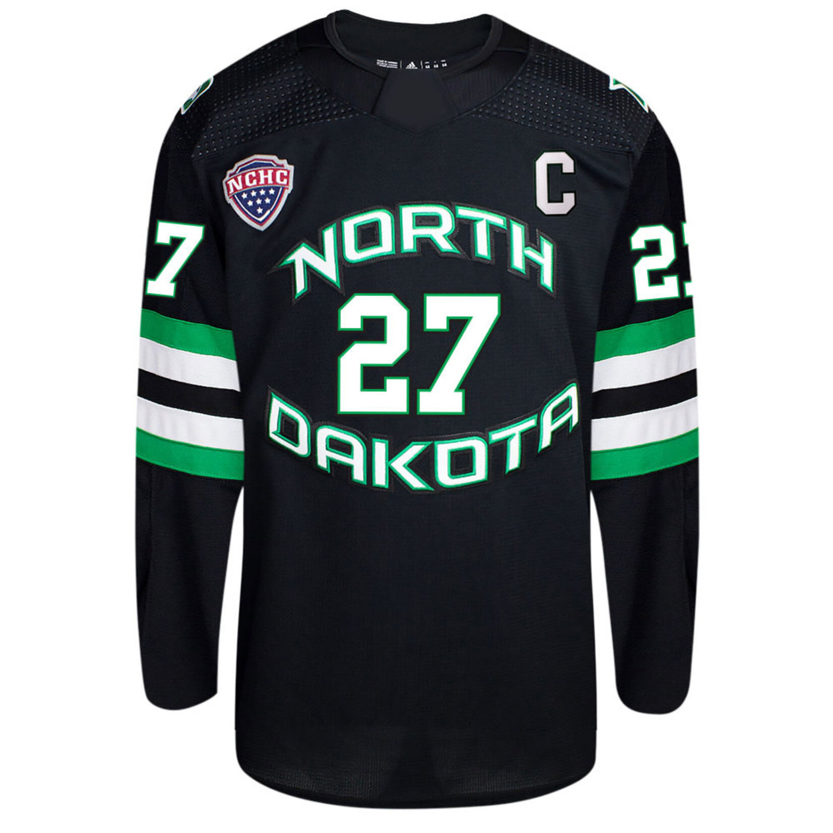 AHUNDYP #27 Louis Jamernik Adidas Authentic North Dakota Hockey Jersey