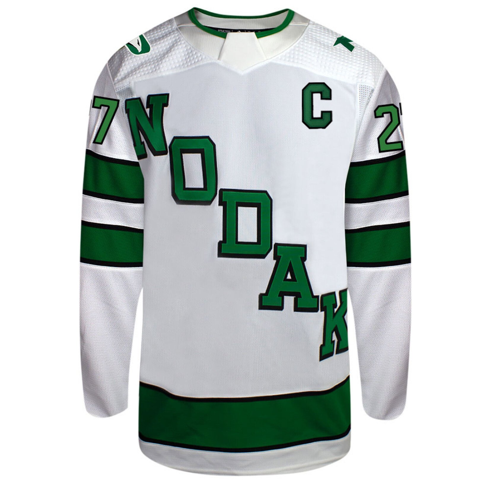 AHUNDYP #27 Louis Jamernik Adidas Authentic North Dakota Hockey Jersey