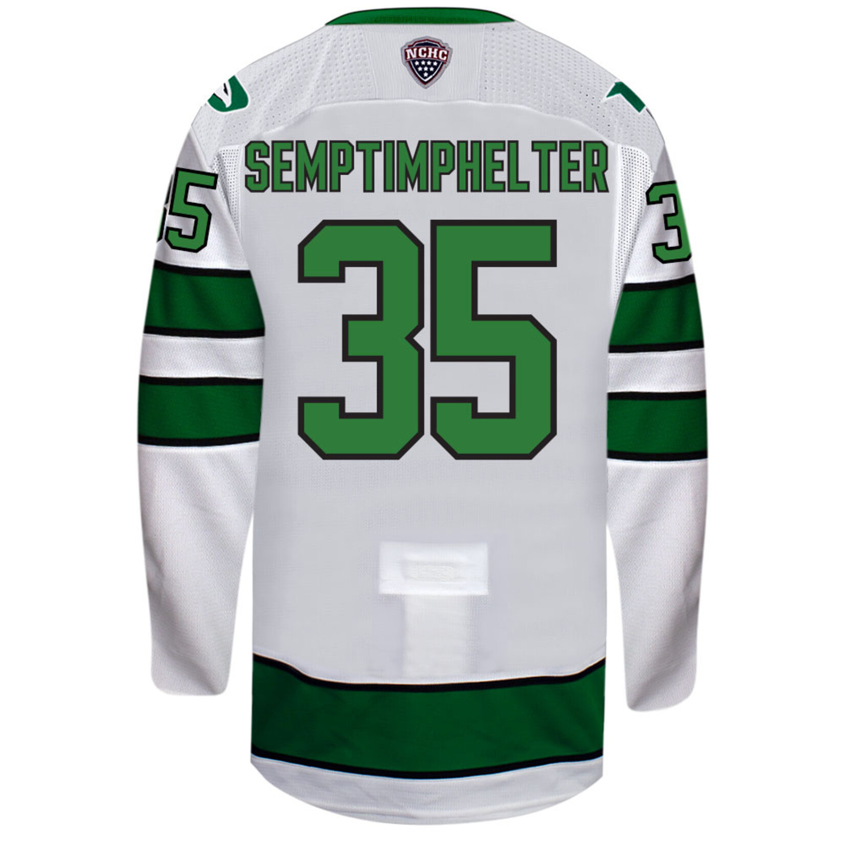 AHUNDYP #35 TJ Semptimphelter Adidas Authentic North Dakota Hockey Jersey