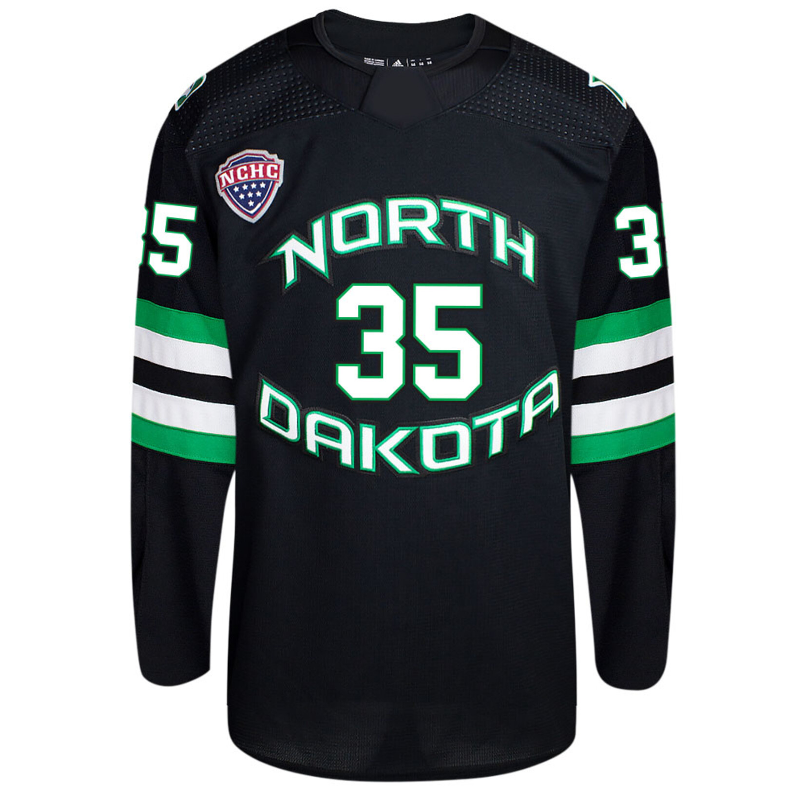 AHUNDYP #35 TJ Semptimphelter Adidas Authentic North Dakota Hockey Jersey