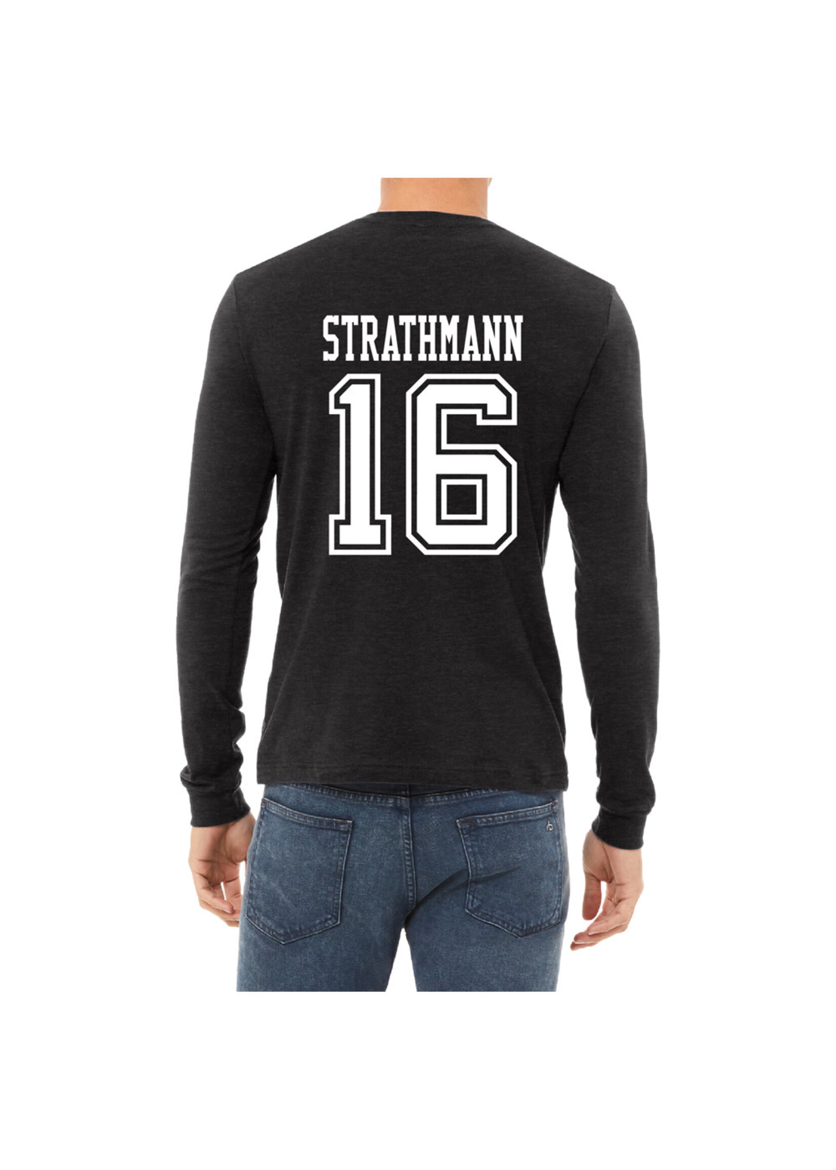AHUNDYP #16 Andrew Strathmann North Dakota Hockey Sport Adult Long Sleeve