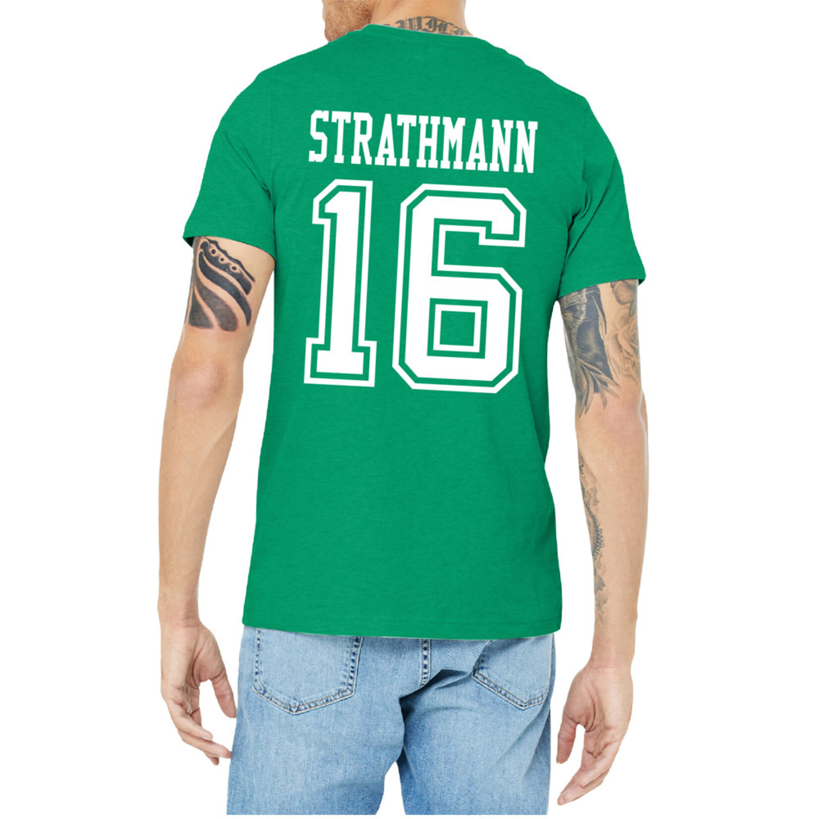 AHUNDYP #16 Andrew Strathmann North Dakota Hockey Sport Adult Tee