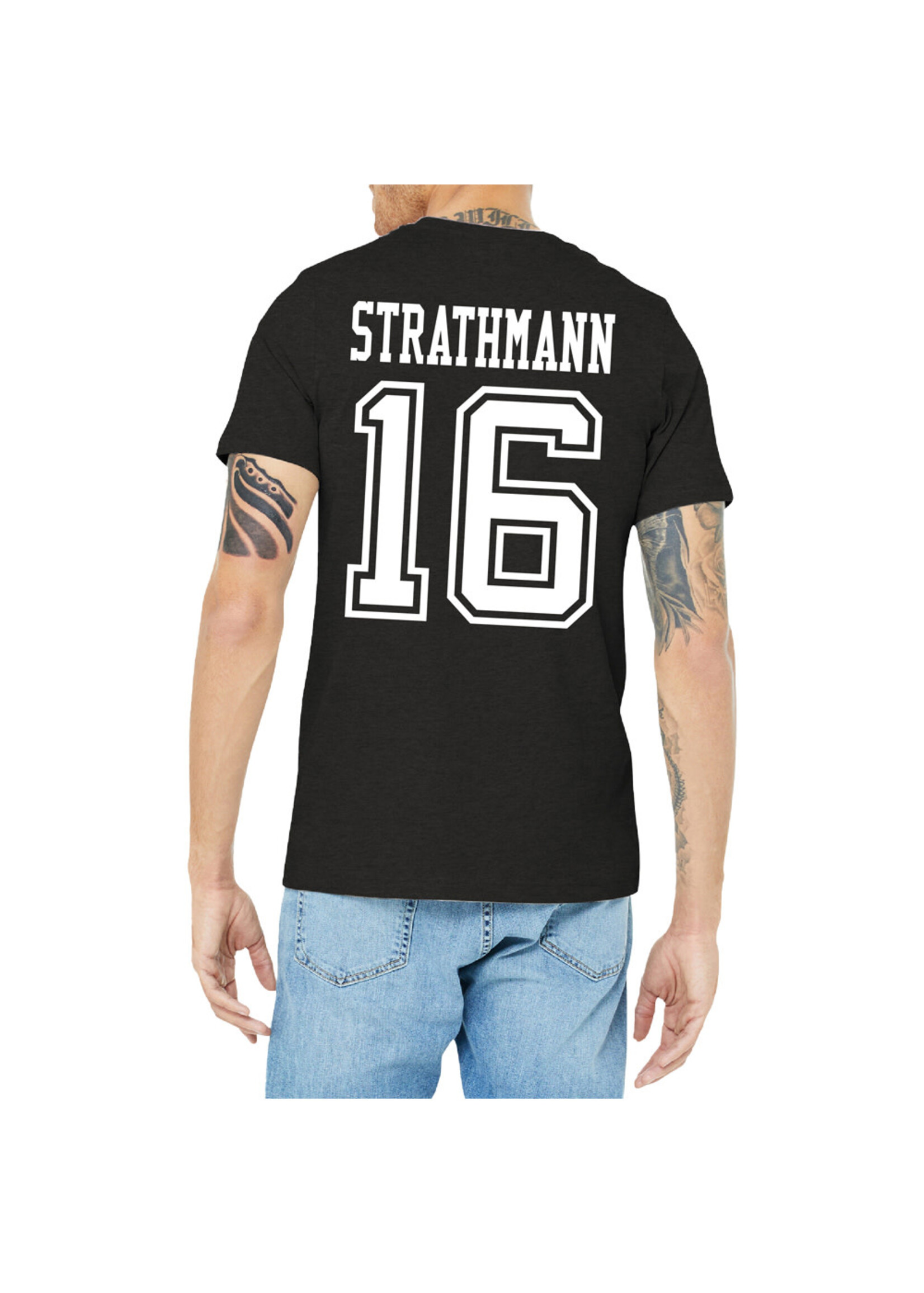 AHUNDYP #16 Andrew Strathmann North Dakota Hockey Sport Adult Tee