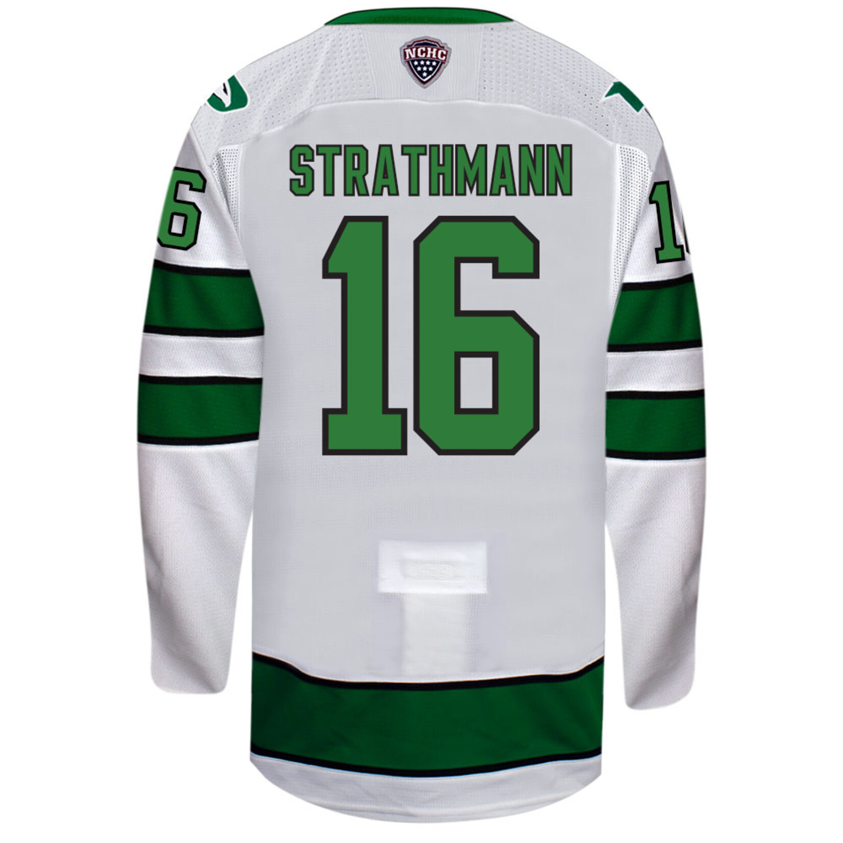 Adidas #16 Andrew Strathmann Adidas Authentic North Dakota Hockey Jersey