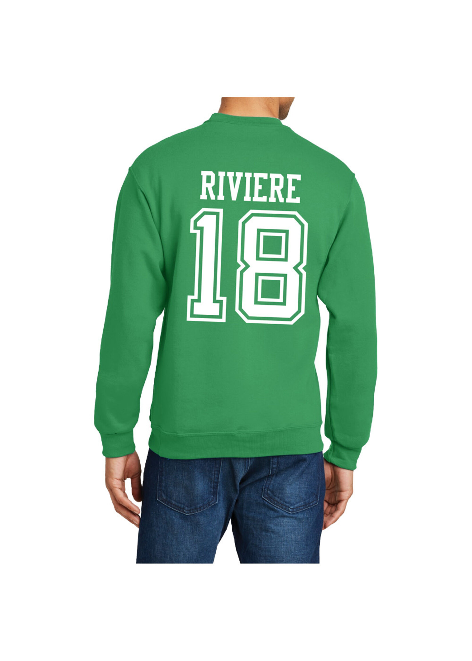 AHUNDYP #18 Katy Riviere North Dakota Volleyball Sport Adult Crew