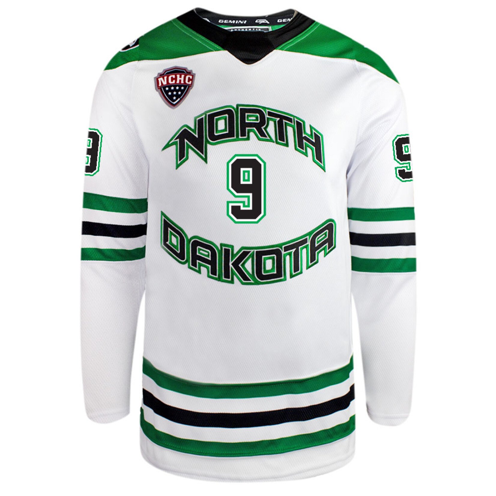 Adidas #9 Sacha Boisvert Adidas Authentic North Dakota Hockey Jersey