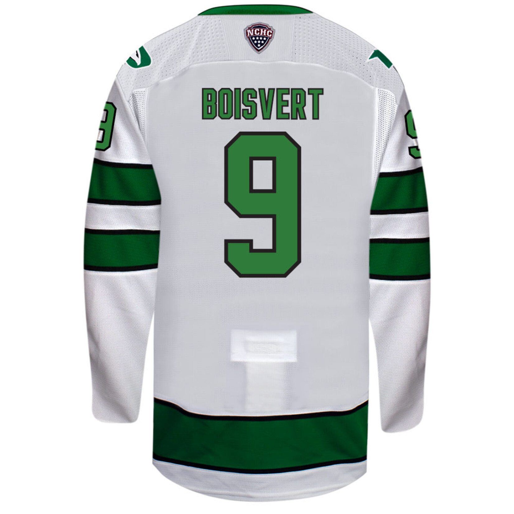 Adidas #9 Sacha Boisvert Adidas Authentic North Dakota Hockey Jersey