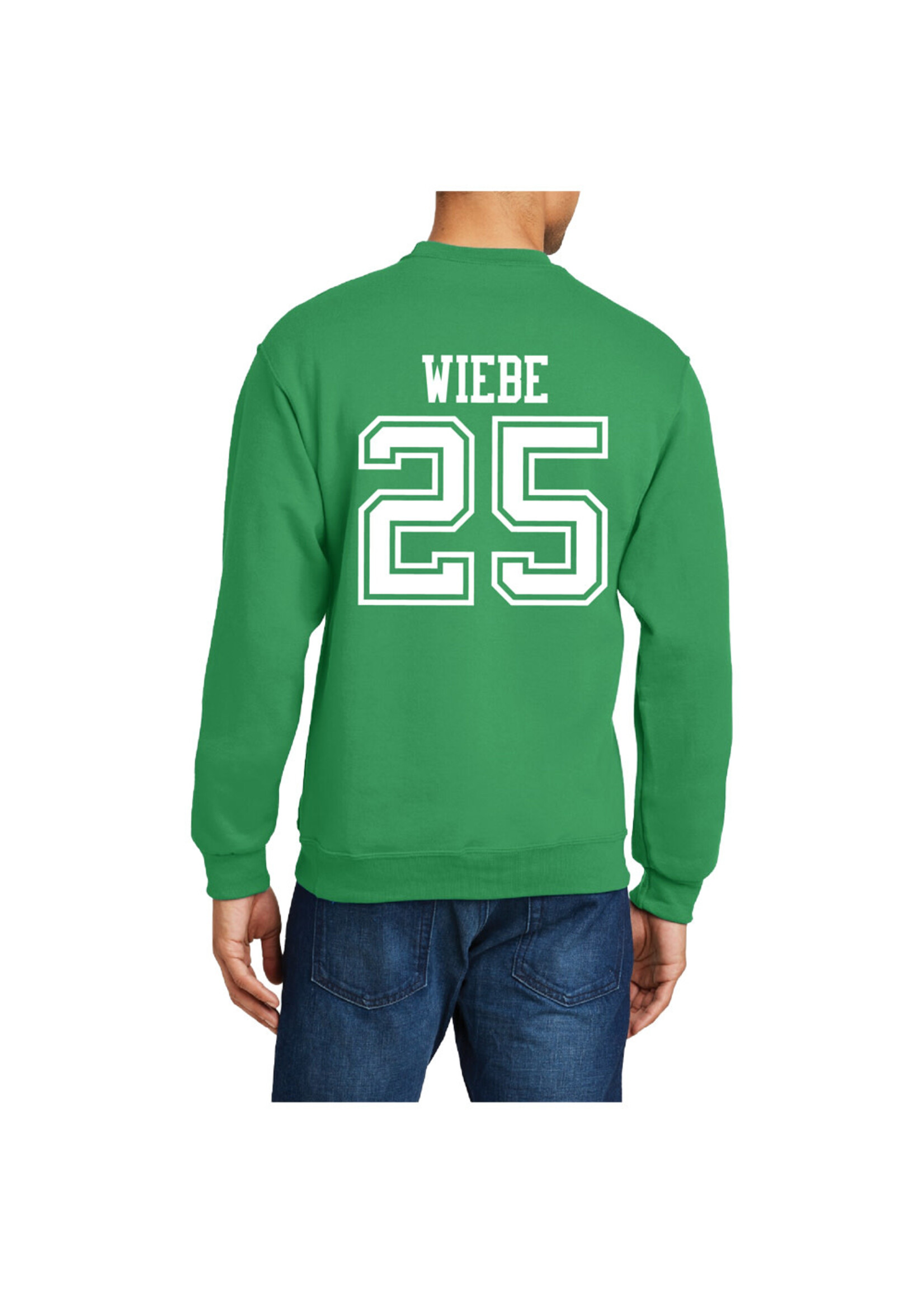 AHUNDYP #25 Abram Wiebe North Dakota Hockey Sport Adult Crew
