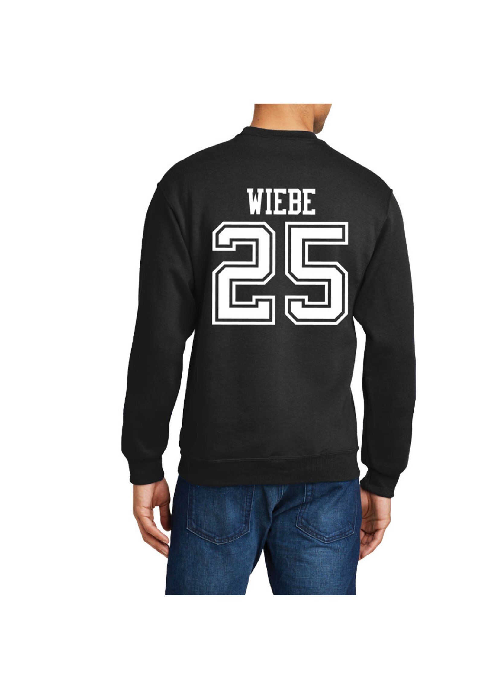 AHUNDYP #25 Abram Wiebe North Dakota Hockey Sport Adult Crew