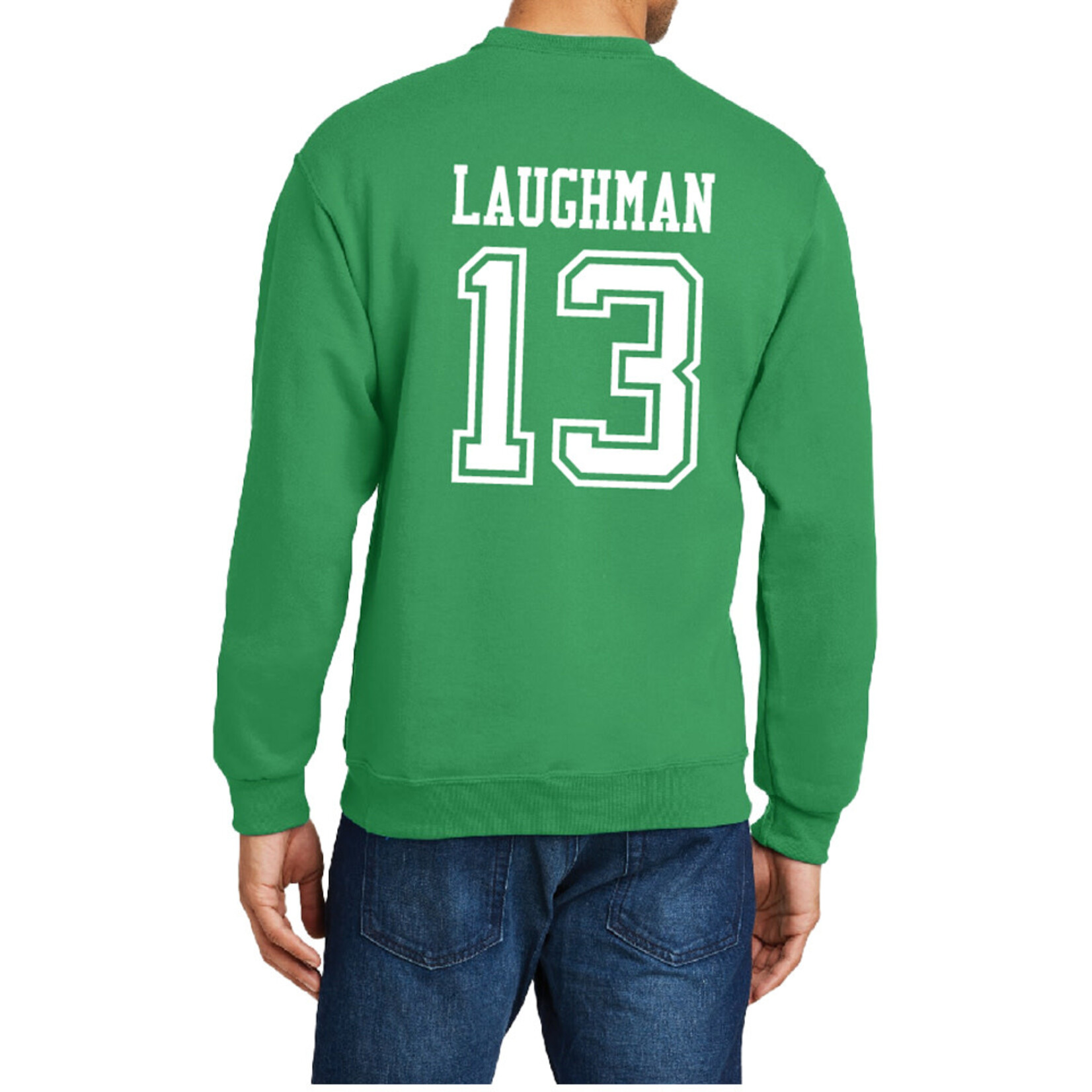 AHUNDYP #13 Kenten Laughman North Dakota Football Sport Adult Crew