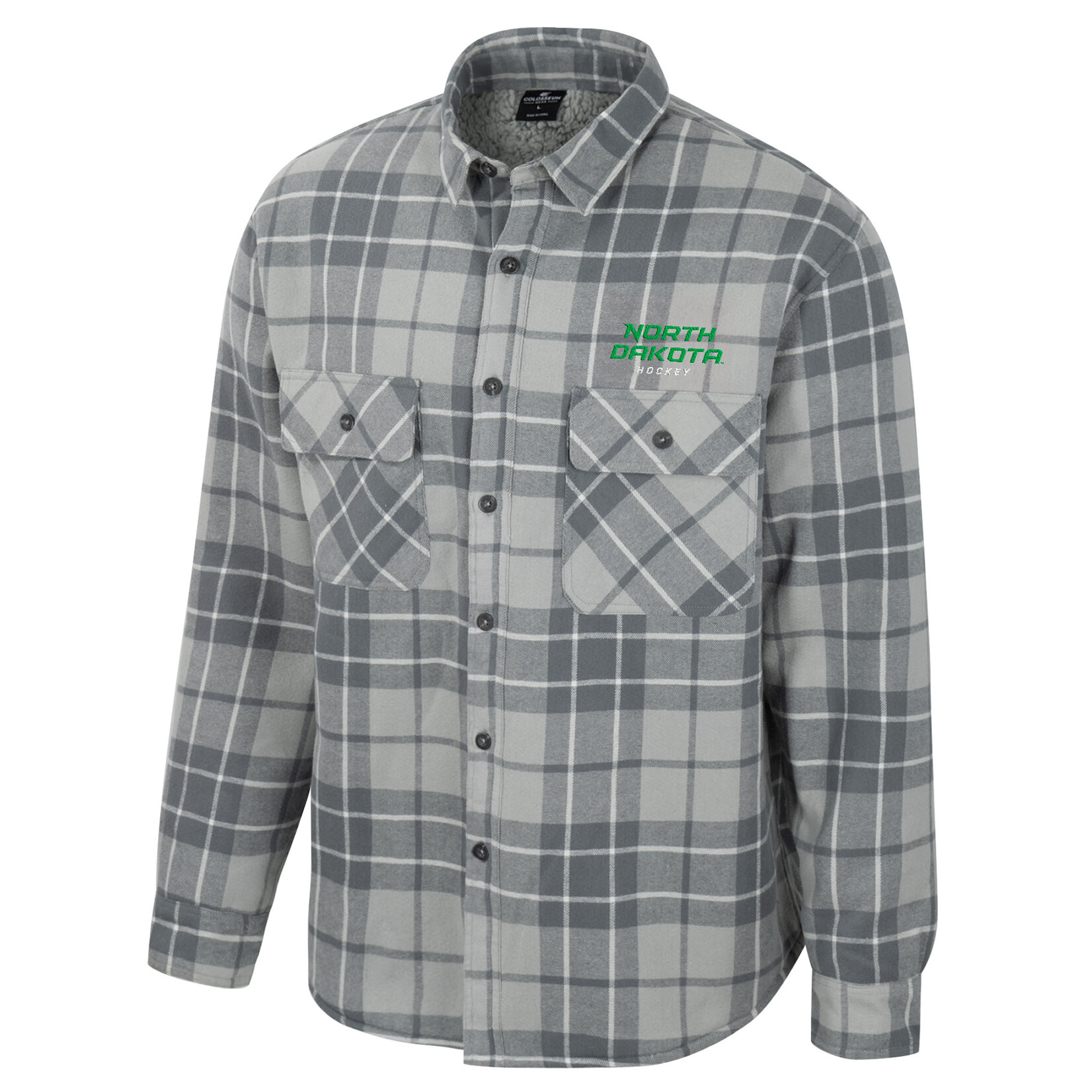 Colosseum Athletics Coal Plaid Button Up Jacket