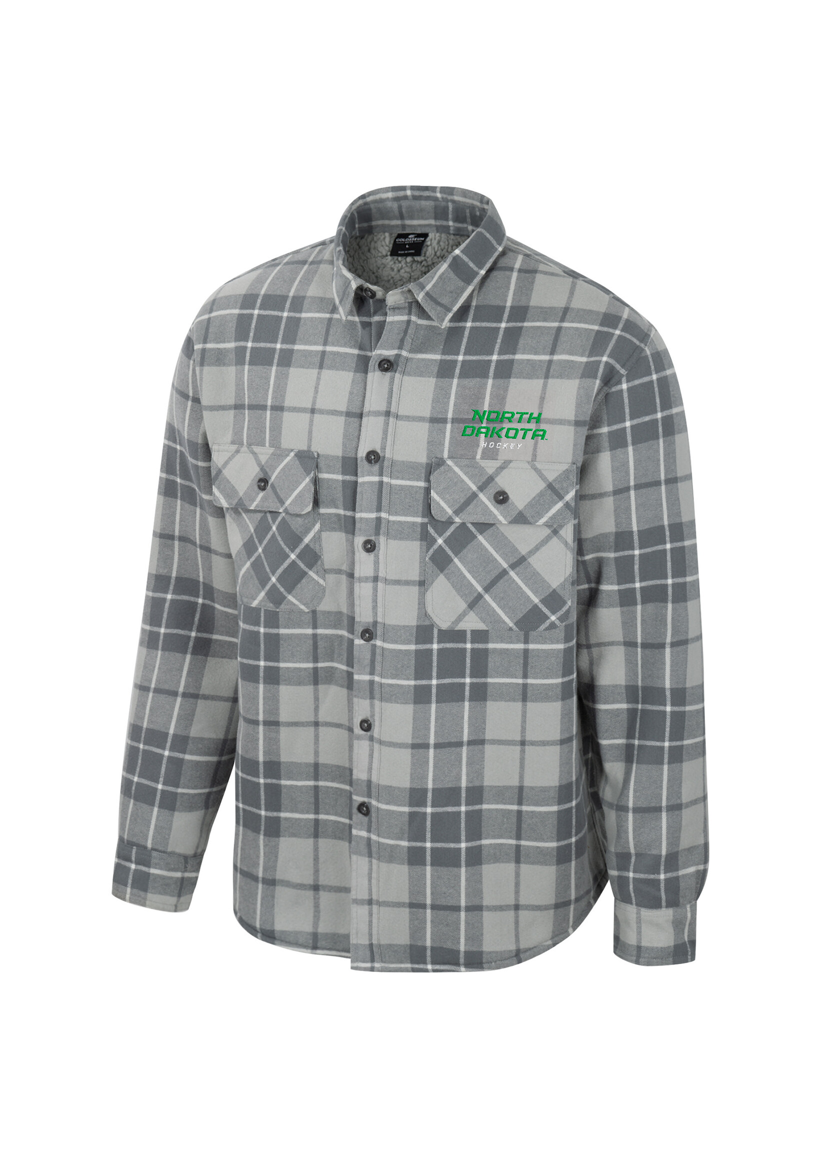 Colosseum Athletics Coal Plaid Button Up Jacket