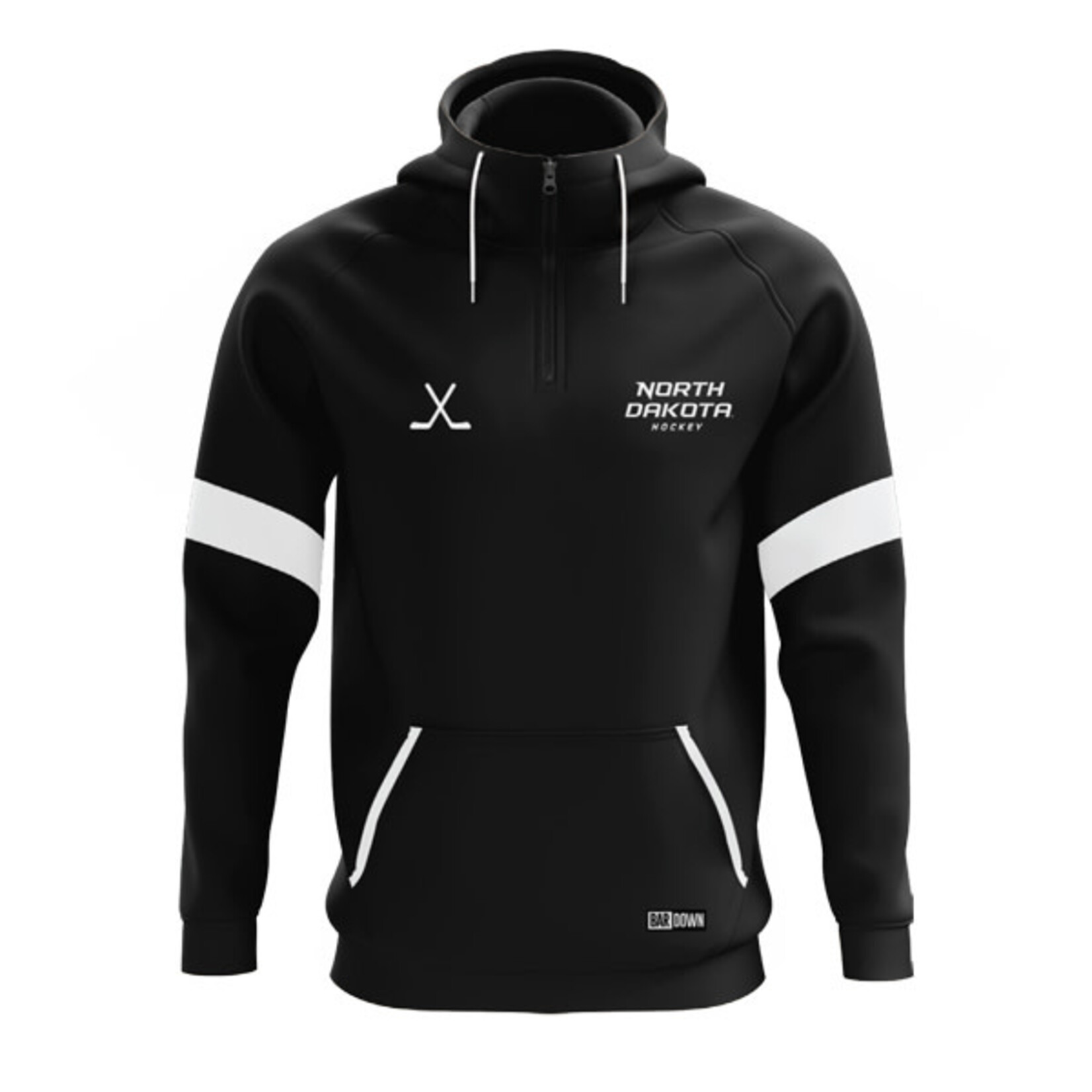 Bardown Hockey North Dakota Bardown Color Block Zip Hood