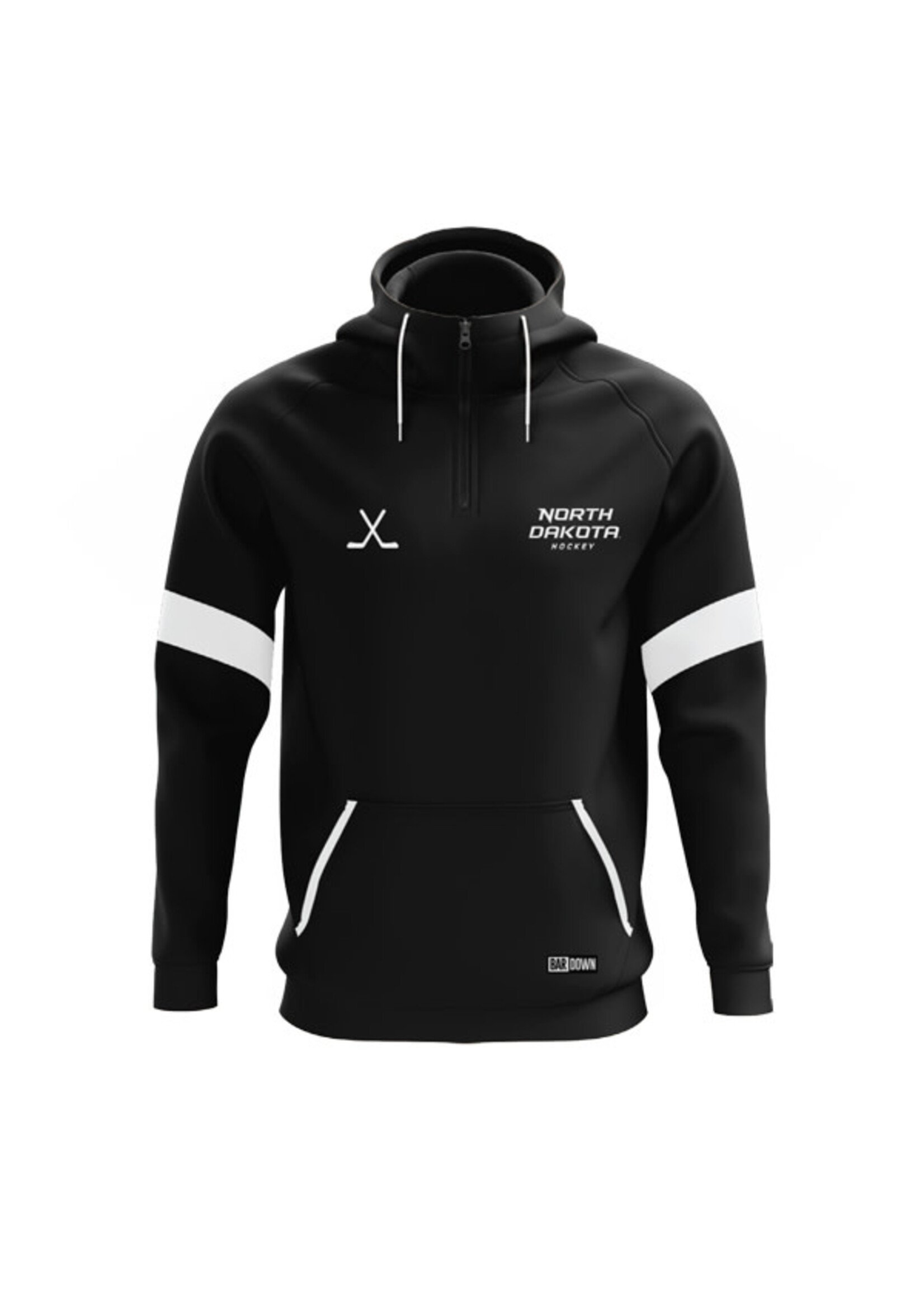 Bardown Hockey North Dakota Bardown Color Block Zip Hood