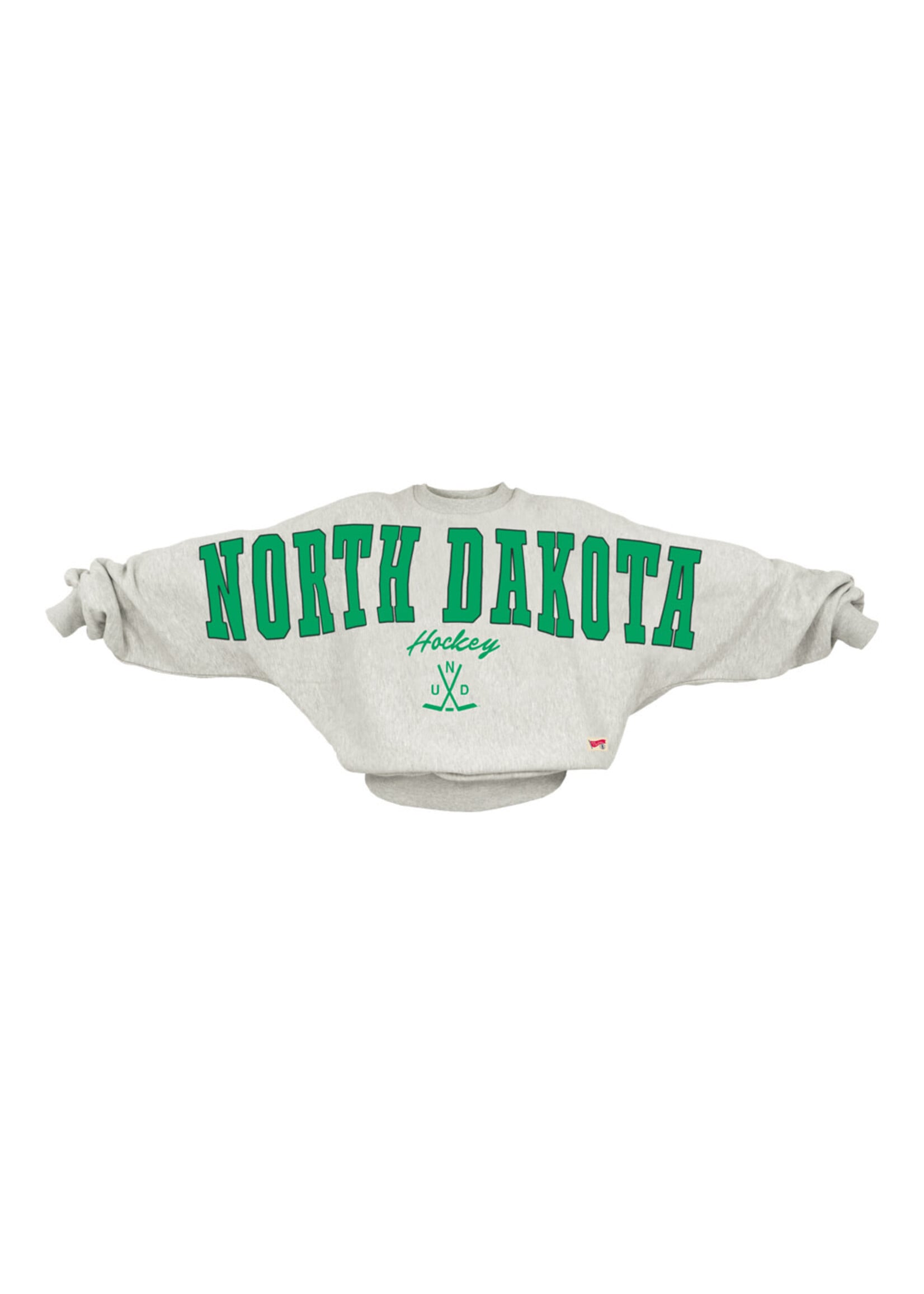 Press Box North Dakota Hockey Flannigan Ash Gray Crew