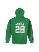 AHUNDYP #28 Dalton Andrew North Dakota Hockey Sport Youth Hood