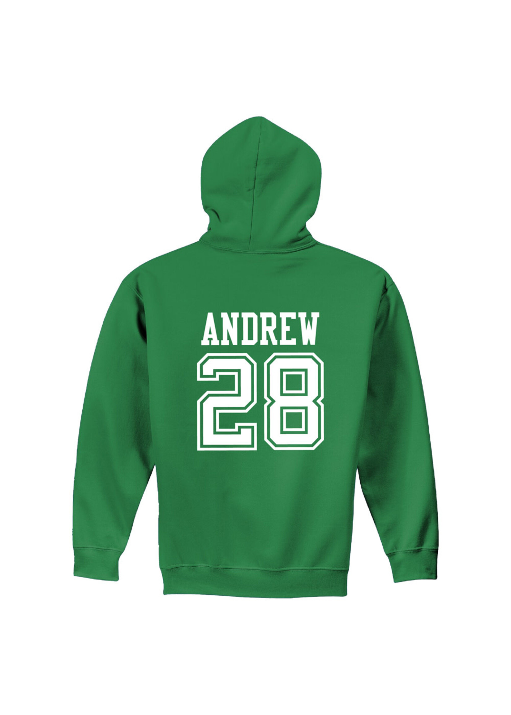 AHUNDYP #28 Dalton Andrew North Dakota Hockey Sport Youth Hood