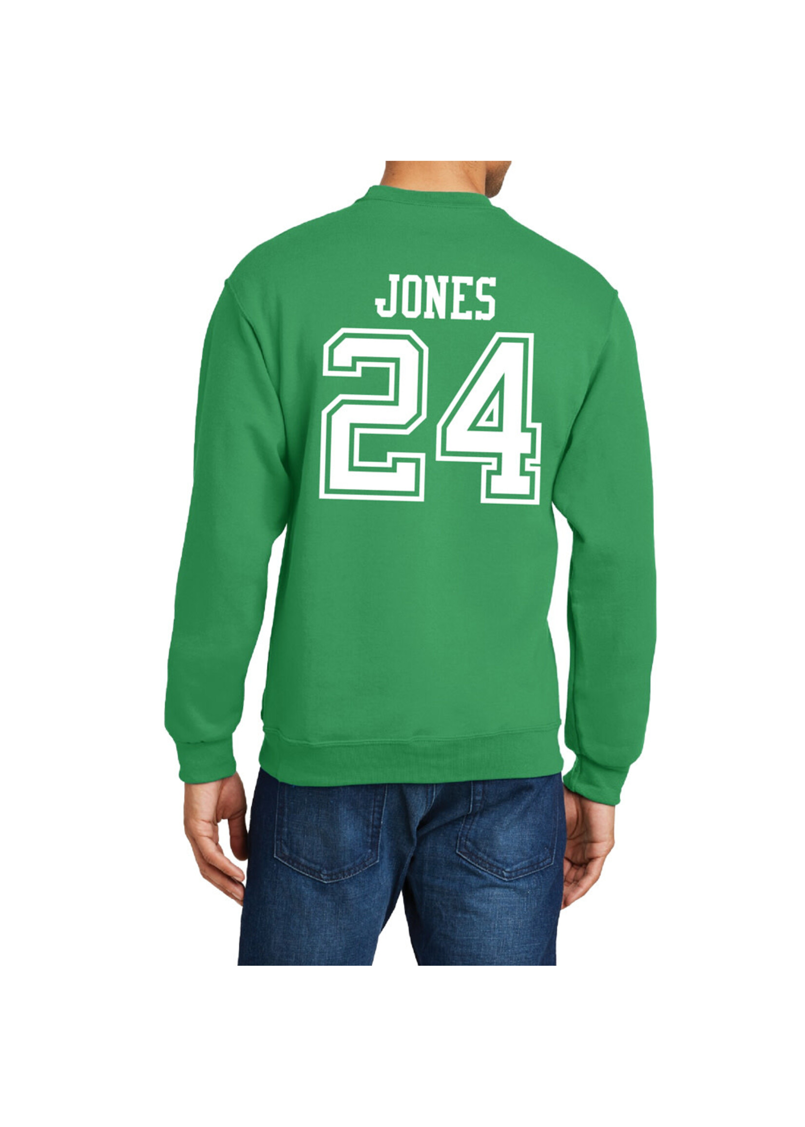 AHUNDYP #24 Jayden Jones North Dakota Football Sport Adult Crew